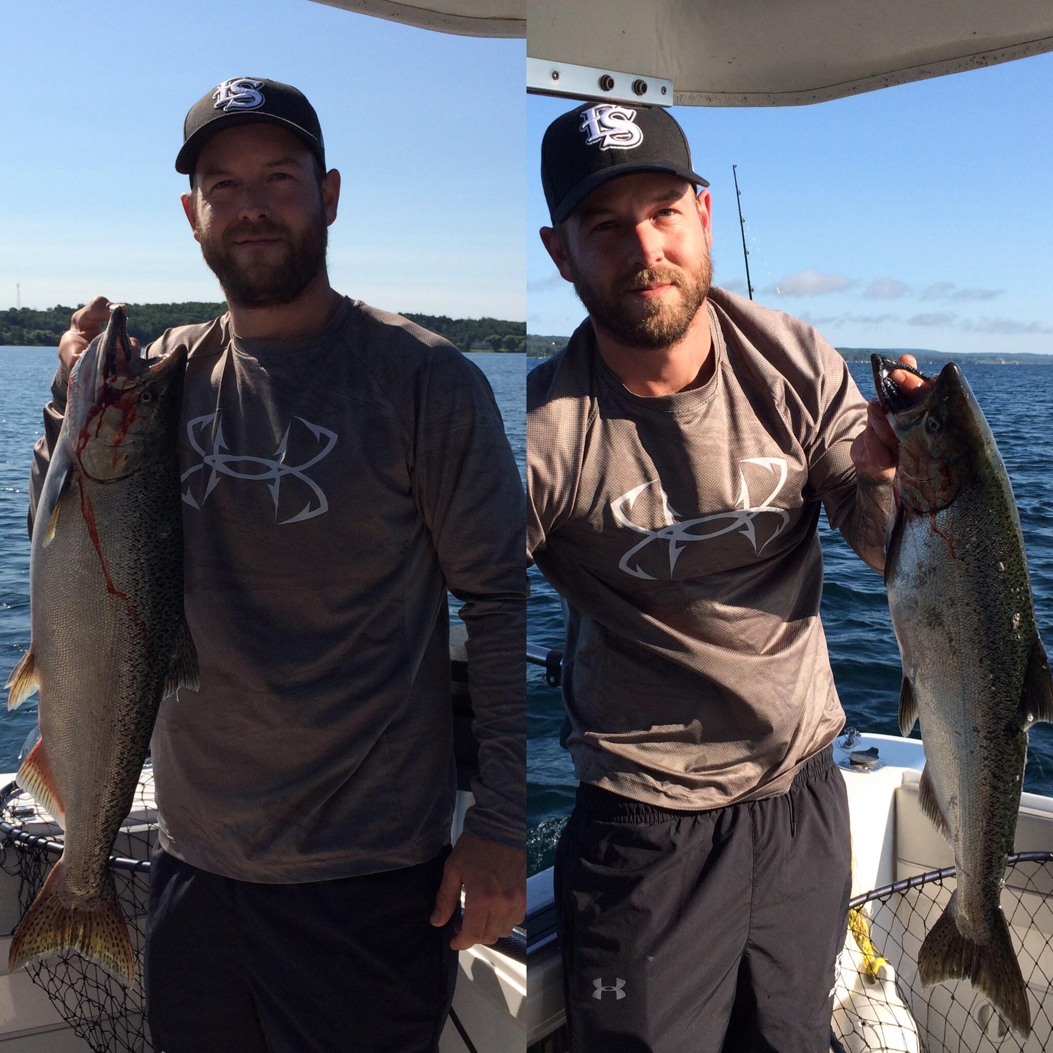 2 8lb salmon out of Owen Sound r/FishingOntario