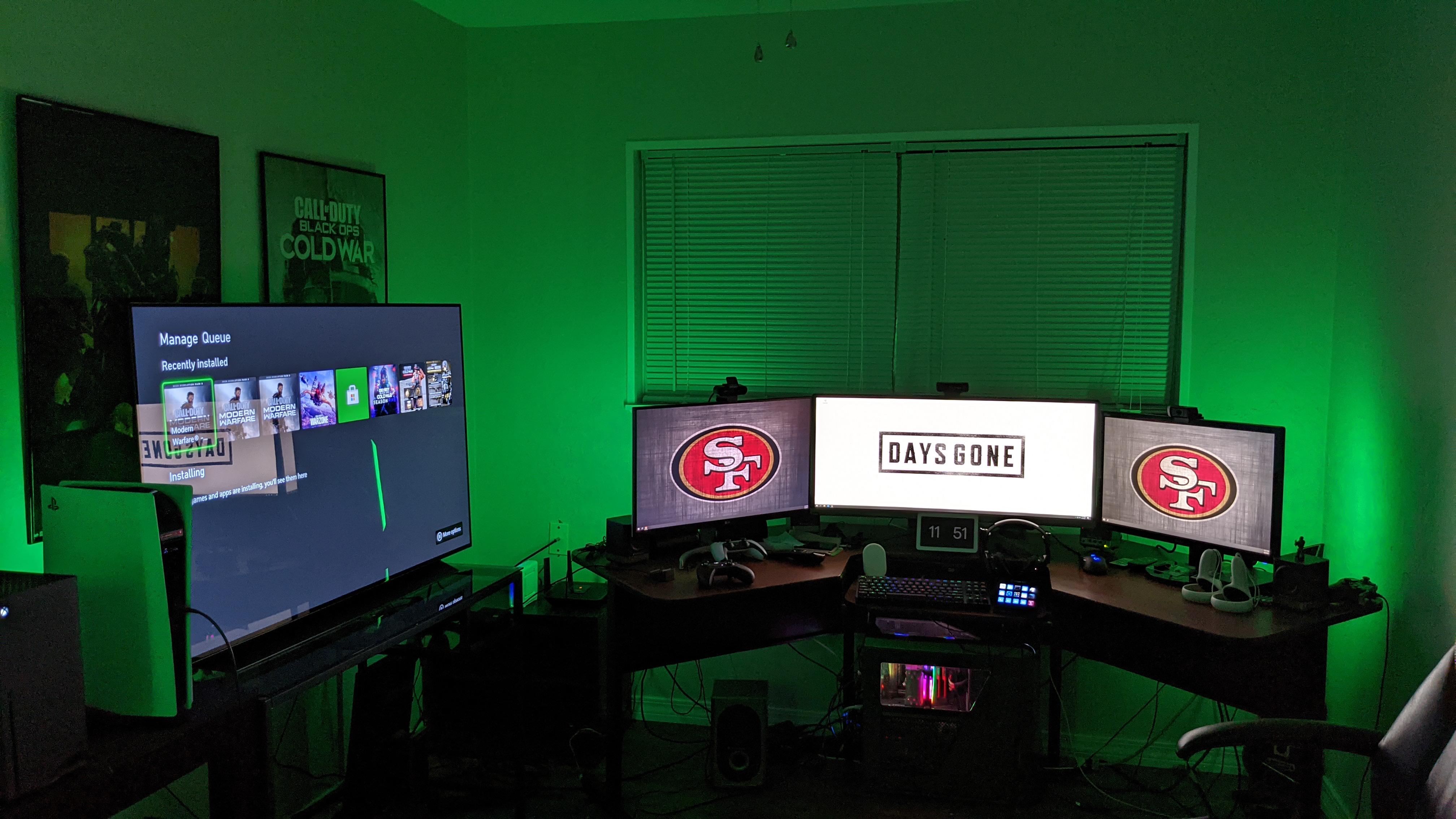 My setup with the LG C1 TV for the next gen consoles XboxSeriesX