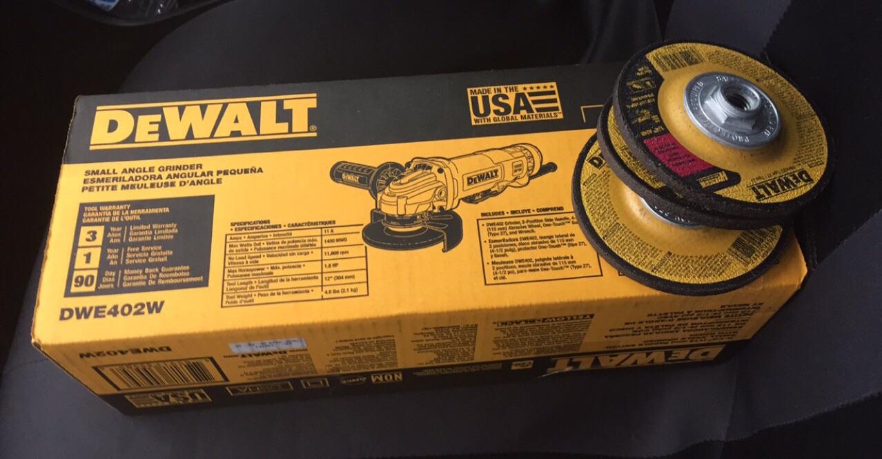 Scored this new angle grinder with 3 disks for just under 100 r/Tools