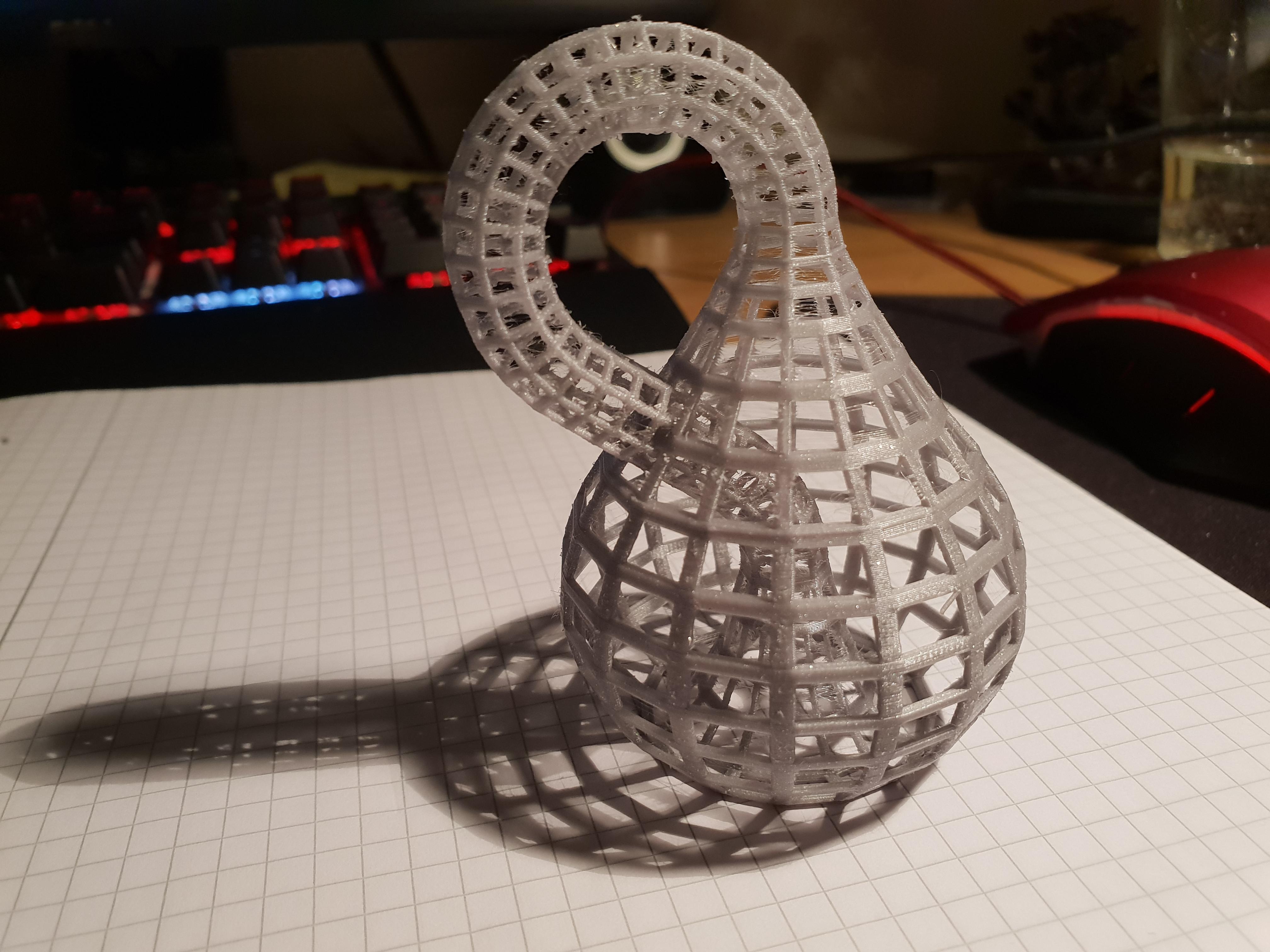 My 3D printed wireframe Klein bottle. math
