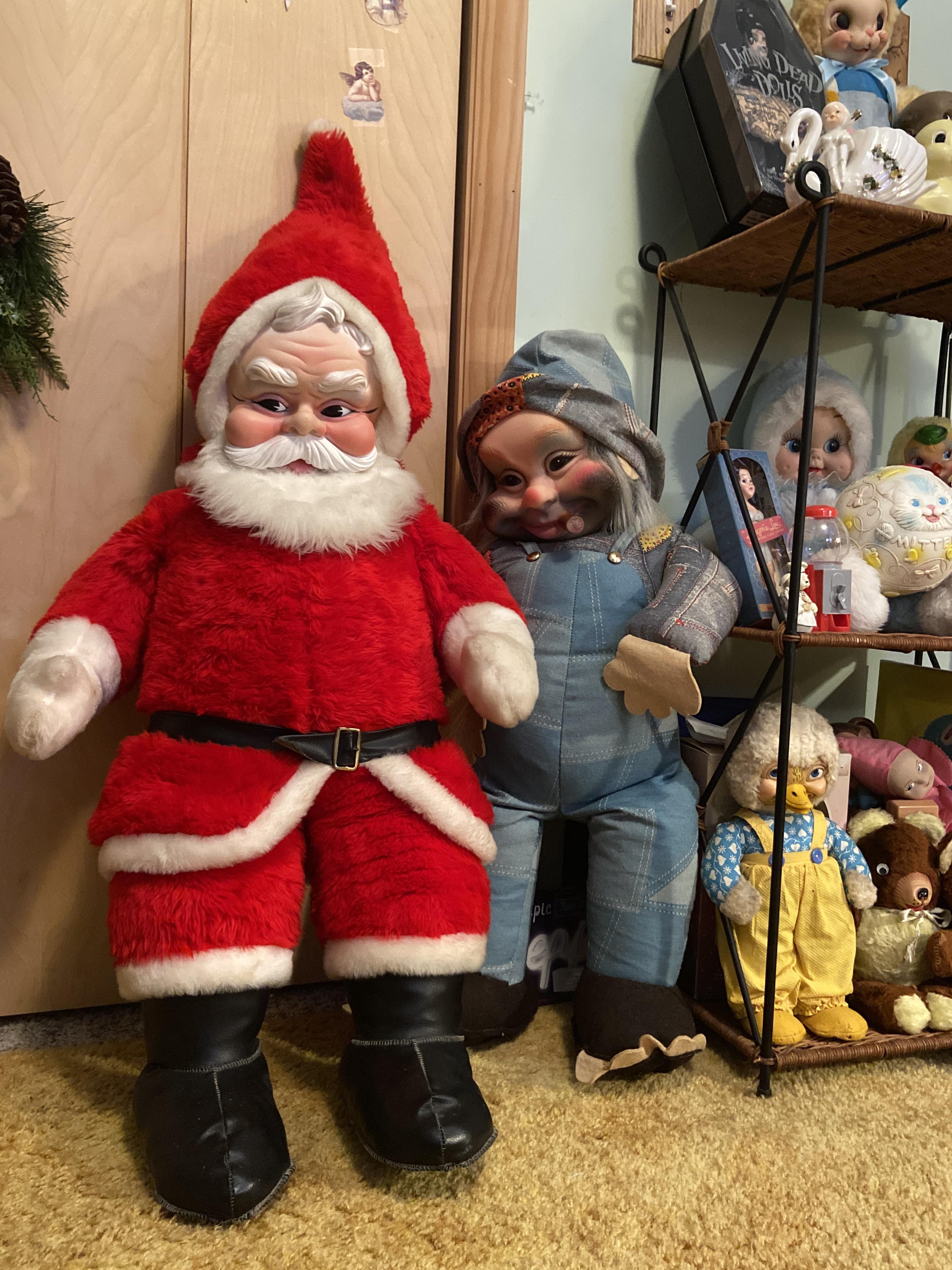 My 2 biggest dolls! Rushton Santa & hobo r/Dolls