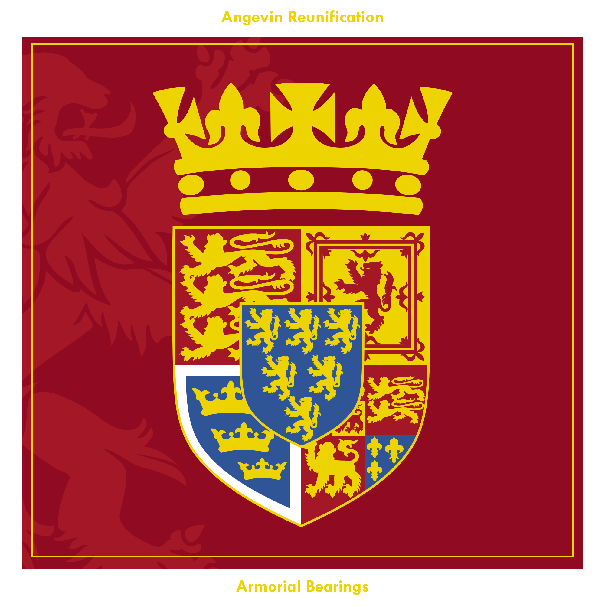 Coat of Arms of the Angevin Union, had it existed today and evolved in