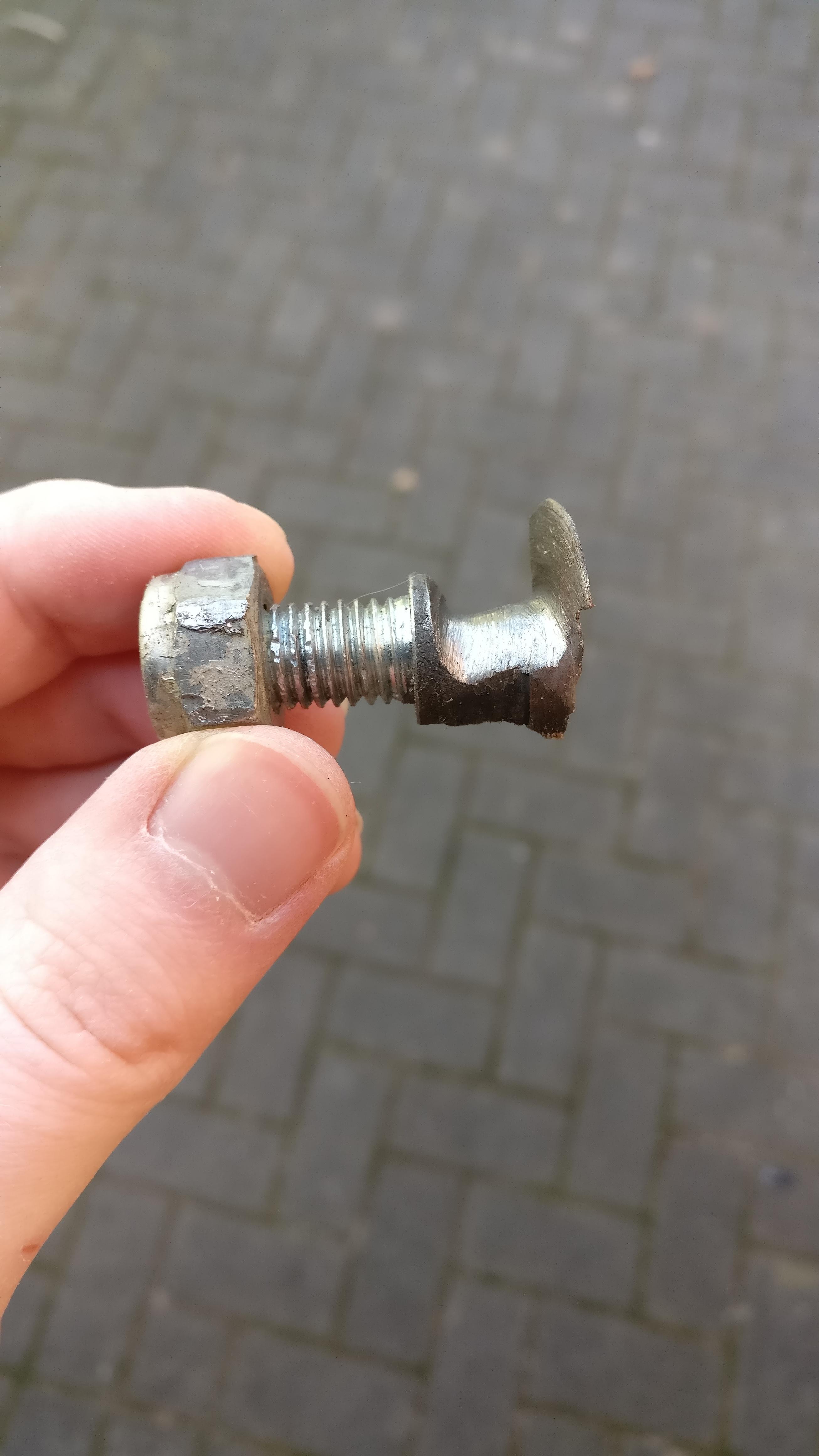 This screw from my garage door hinge r/Wellworn
