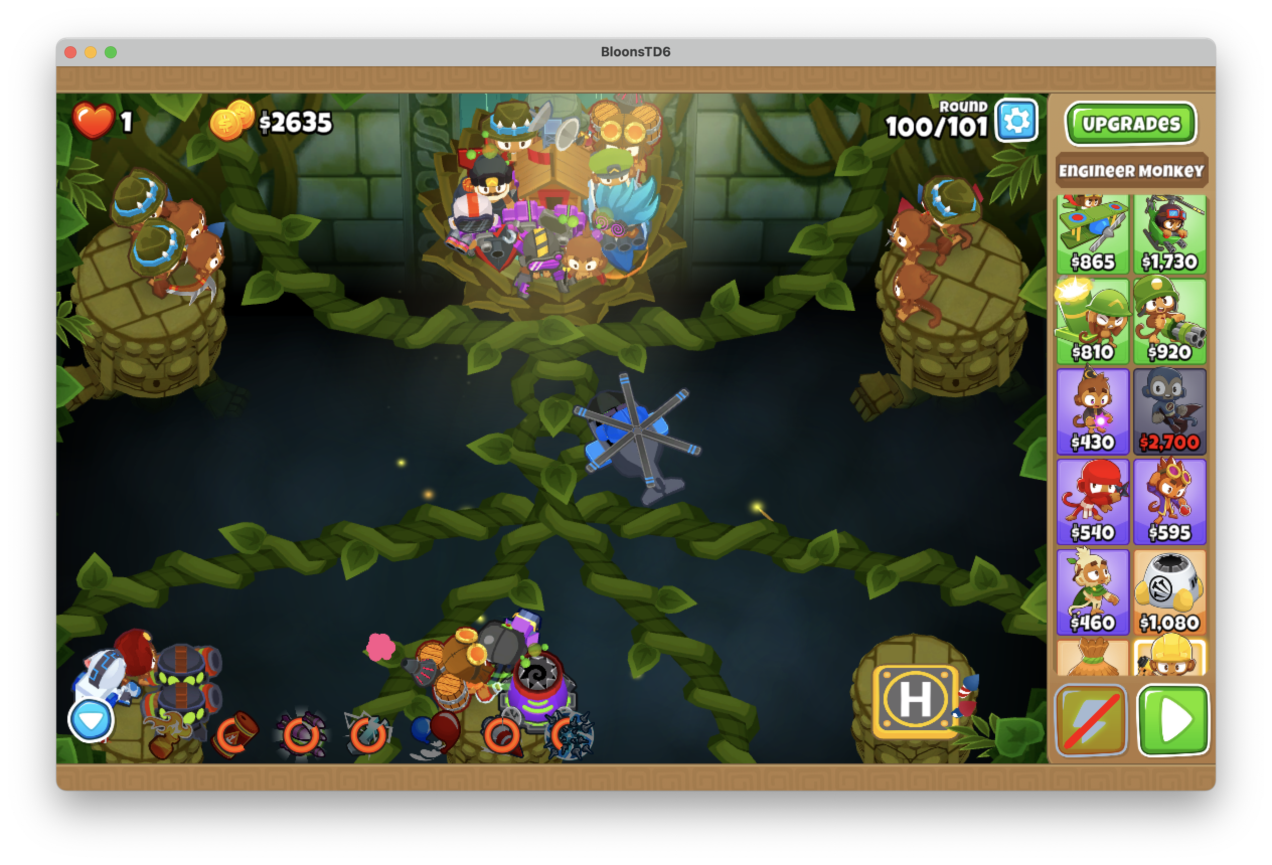 Sanctuary CHIMPS with Gwen and Sentry Paragon btd6