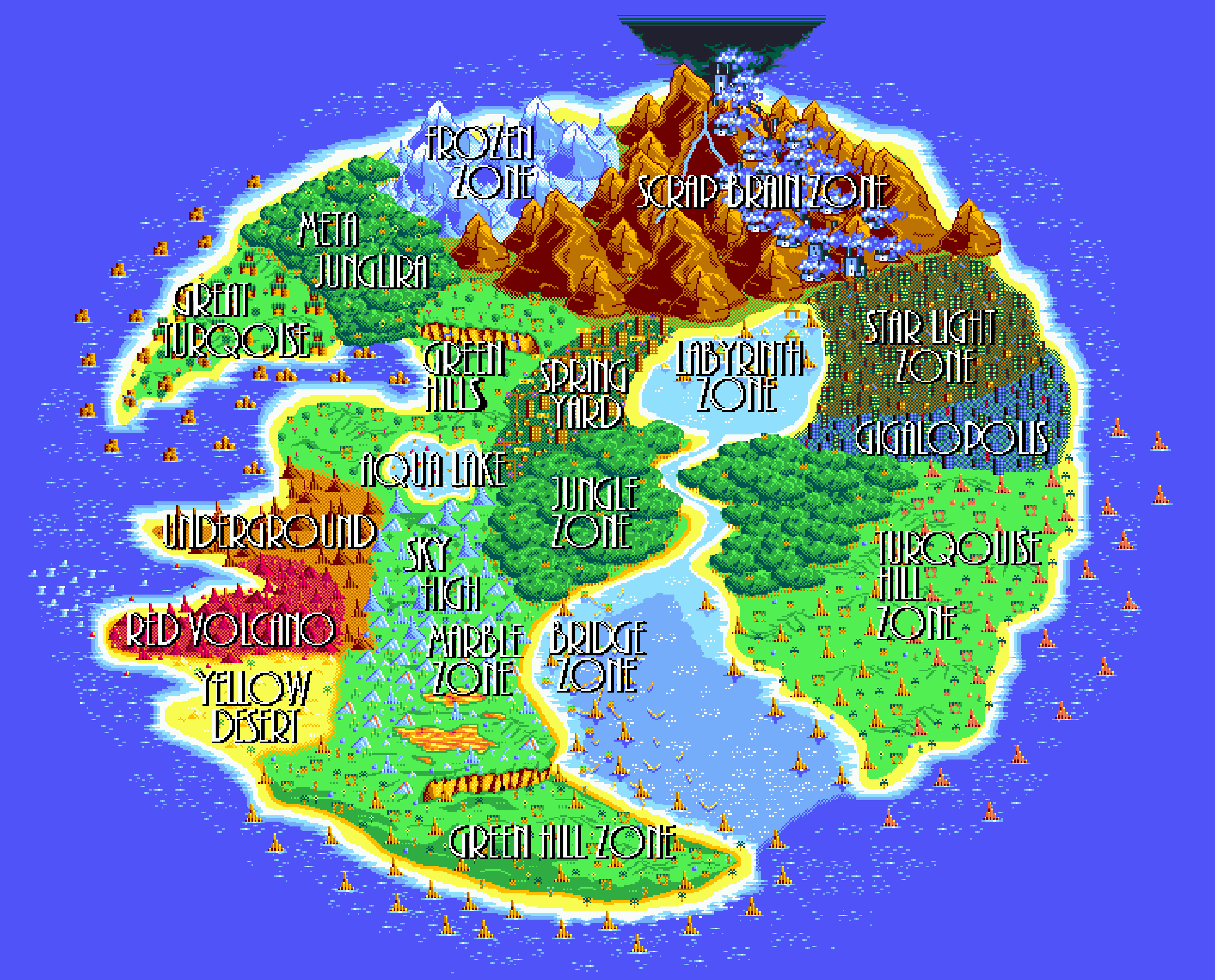 Sonic 1 South Island Map