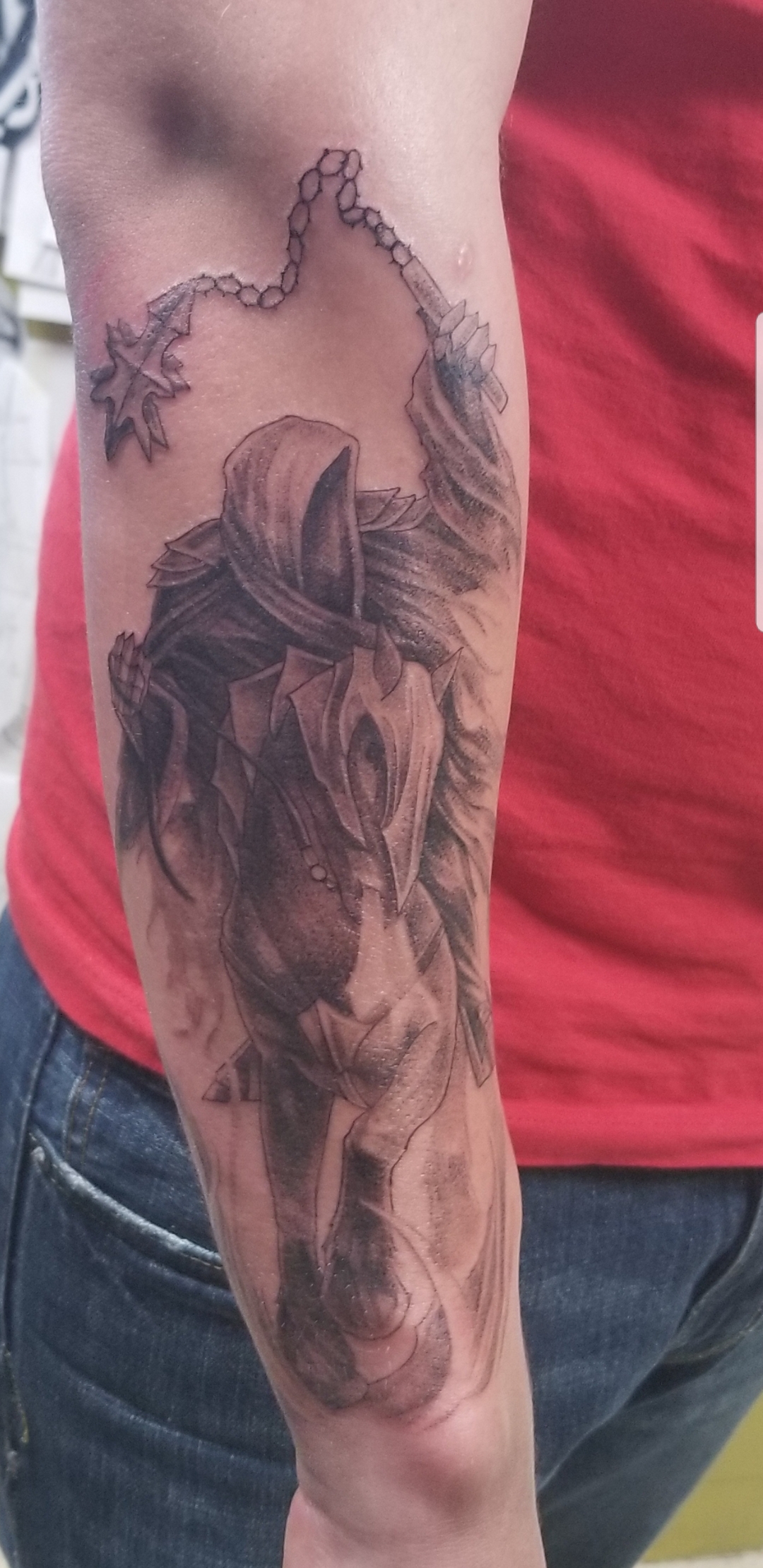 The Witch King of Angmar by Paolo at Atomic tattoo in Austin, TX tattoos