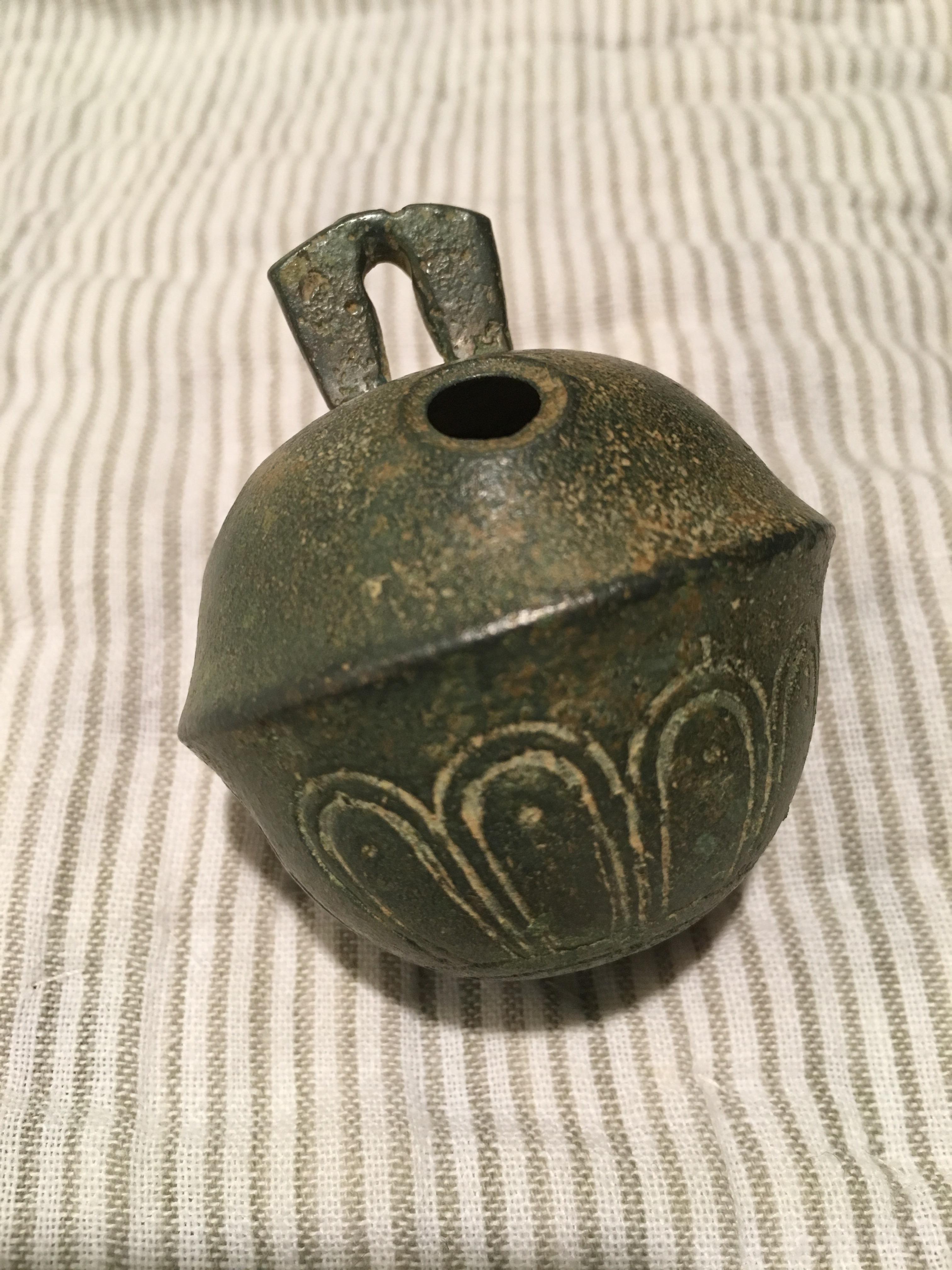 Found this completely intact no. 7 Crotal Bell. After cleaning the dirt