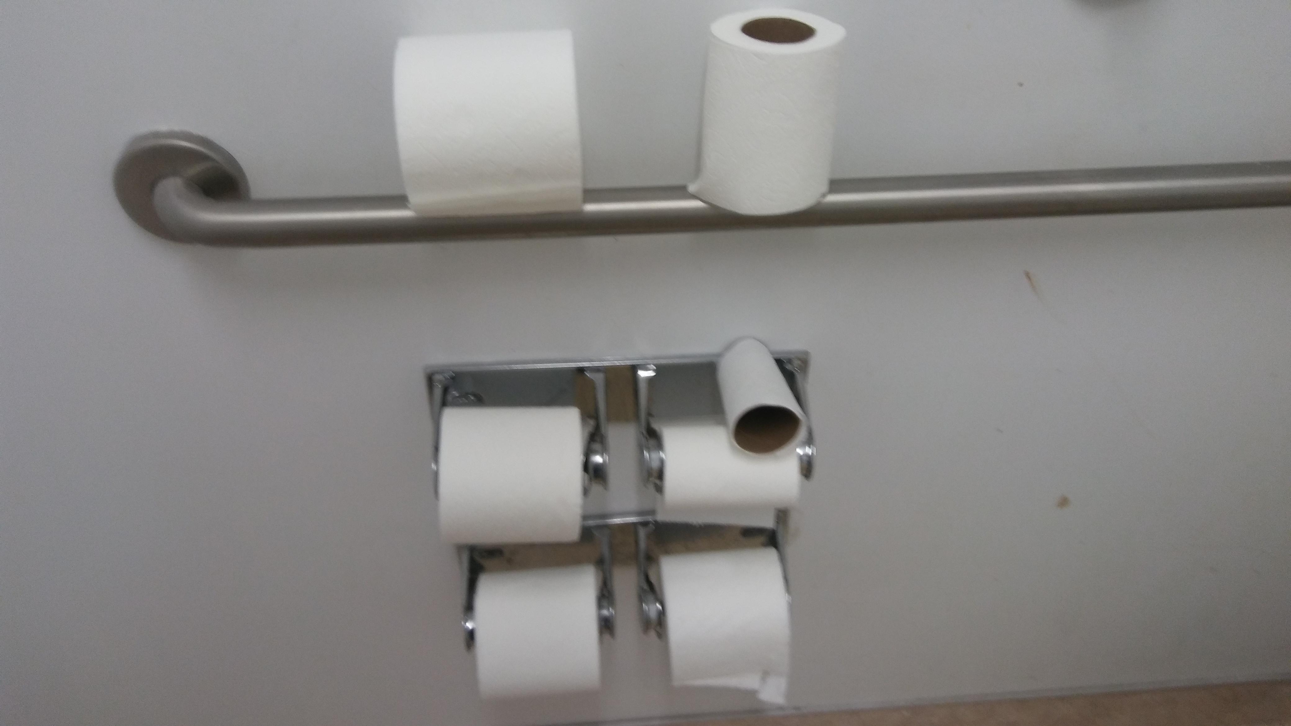 Looks like my local dollar store's restroom is all set for the worst of