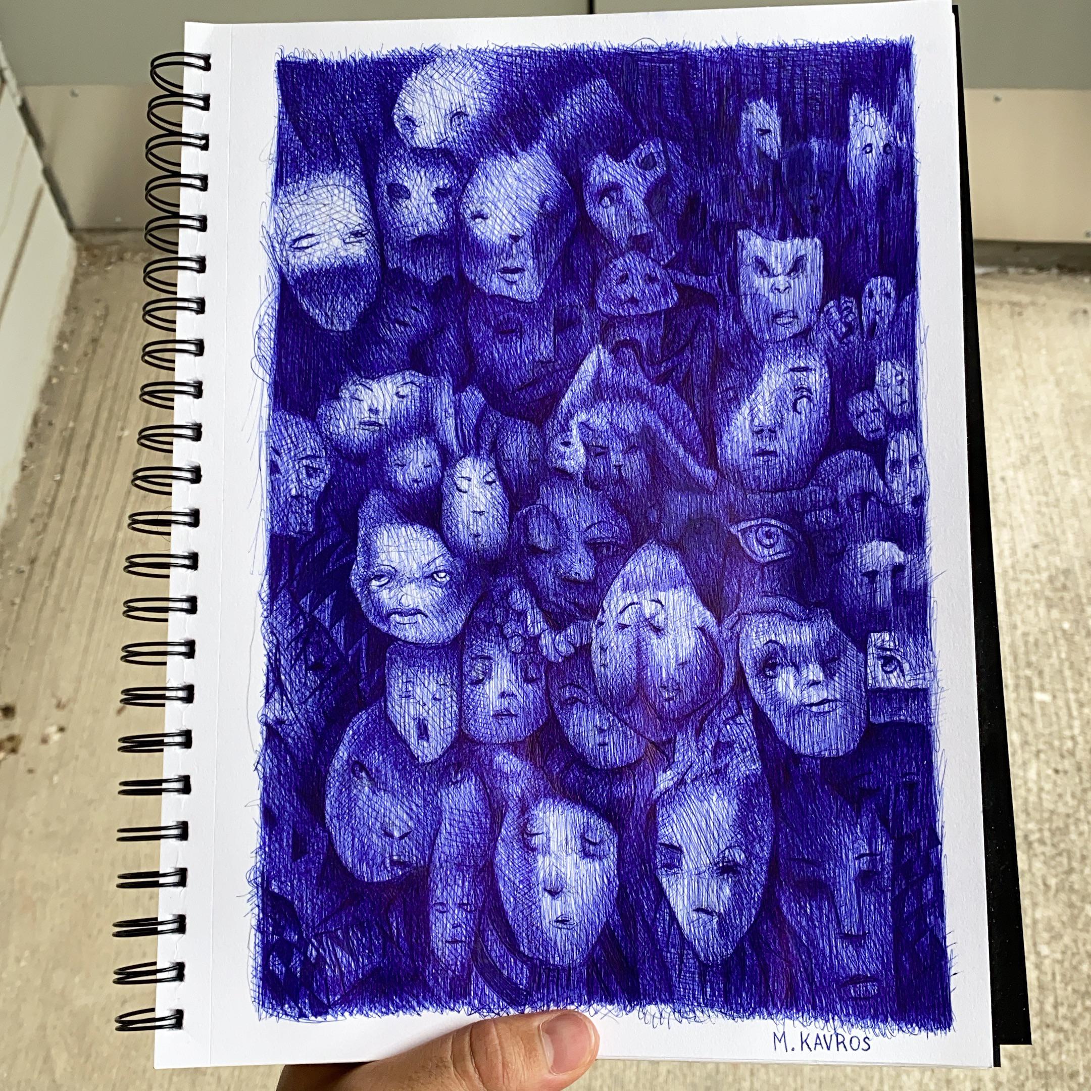 Ballpoint pen drawing AbstractArt