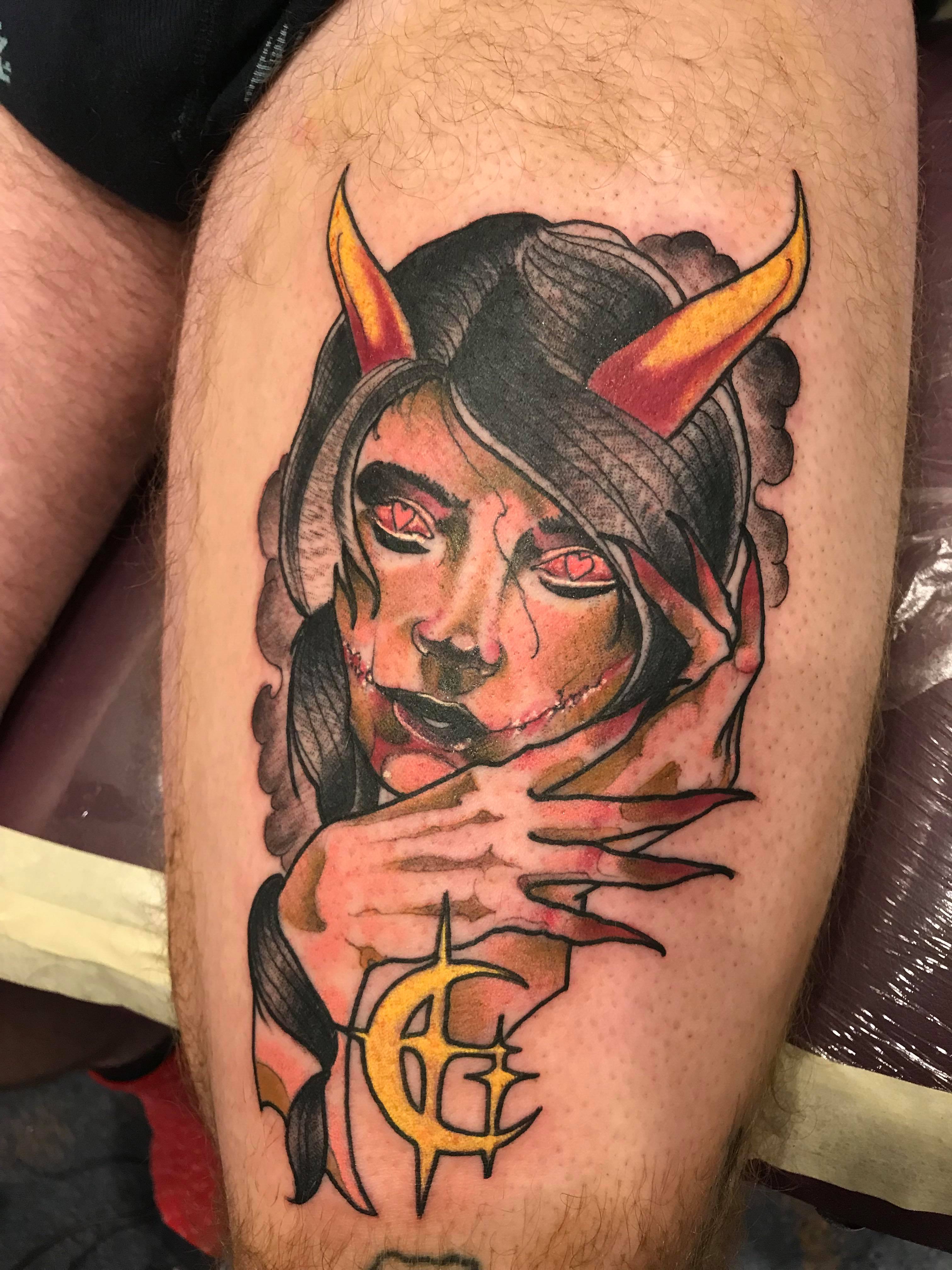Succubus Tattoo by Matthew Stolzenburg, Akara Arts, Milwaukee WI (fresh