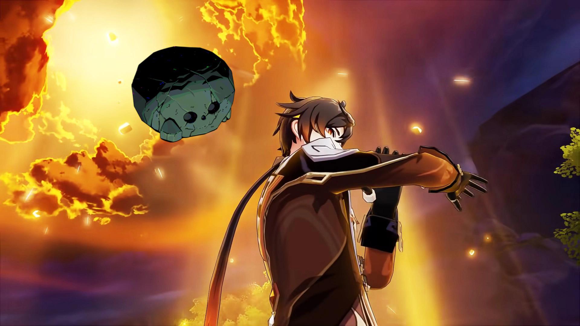 Zhongli elemental burst looks different r/Genshin_Memepact