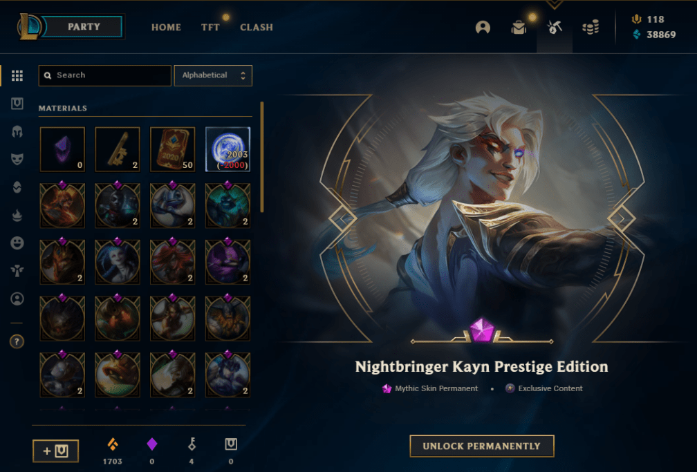 Another Kayn enthusiast who bought the prestige skin KaynMains