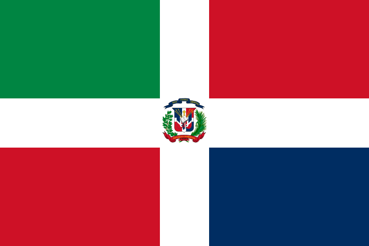 Flag of the Dominican Republic if it was colonized by Gaddafi's Libya