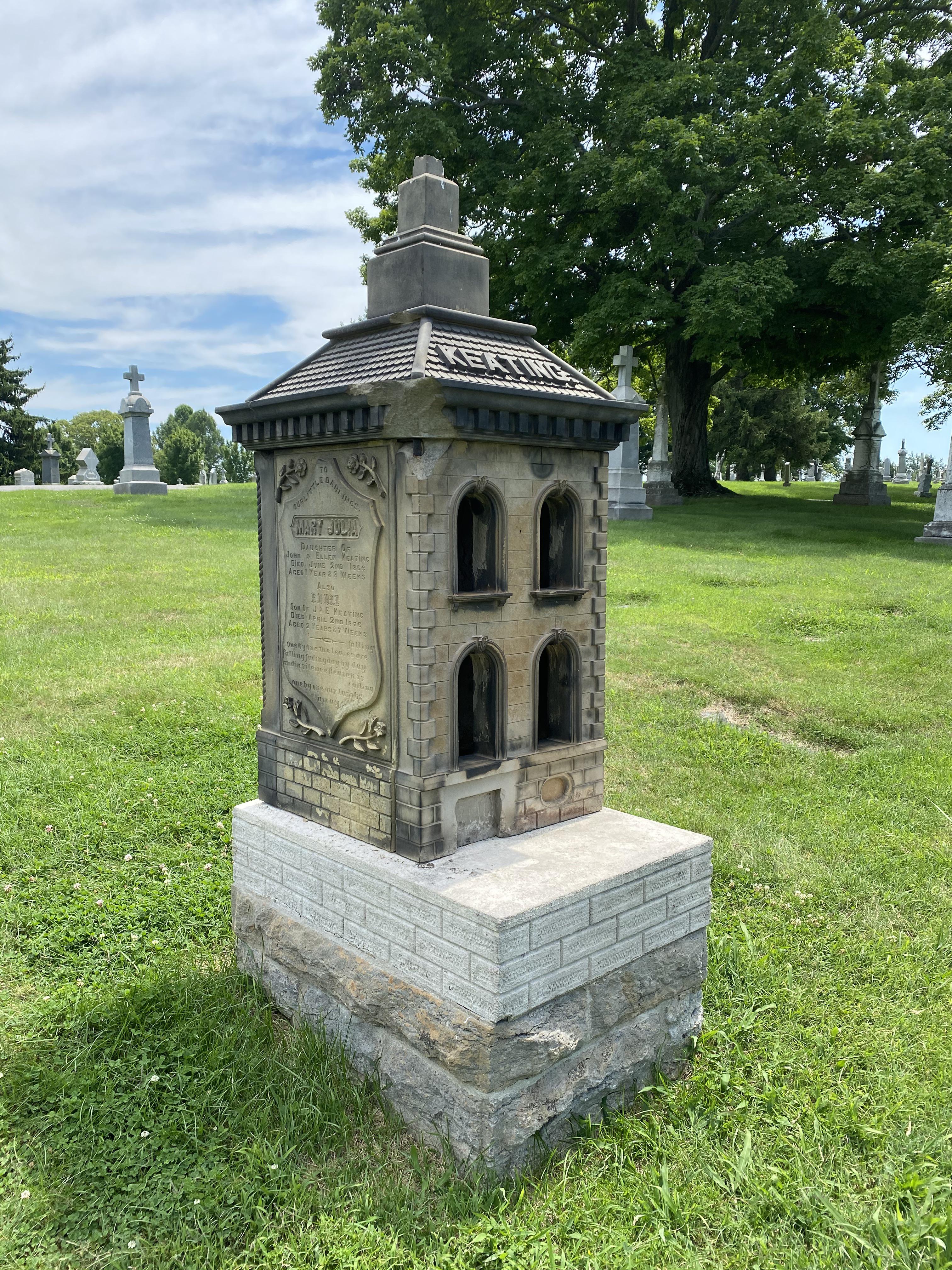 Keating Dollhouse gravestone, Cincinnati, Ohio built by my