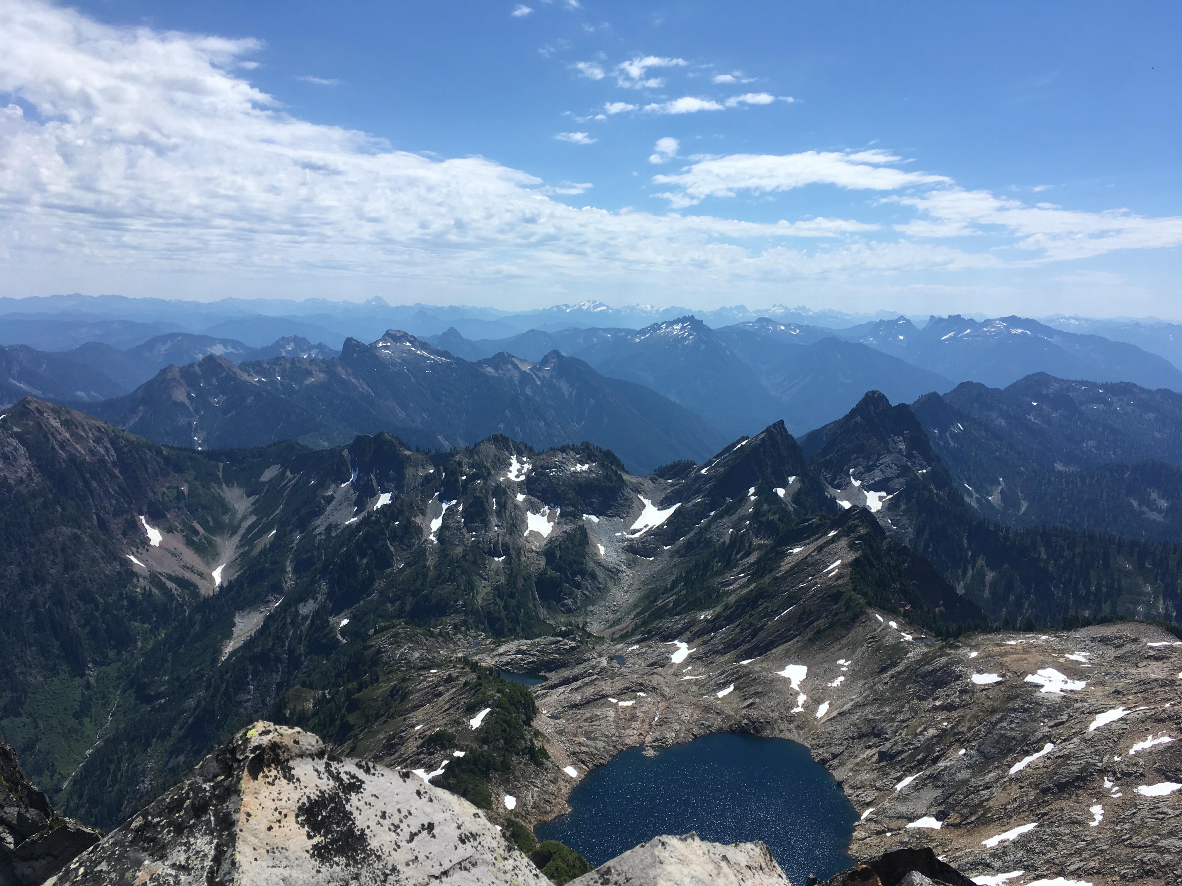 View from the top of Del Campo Peak, North Cascades, WA