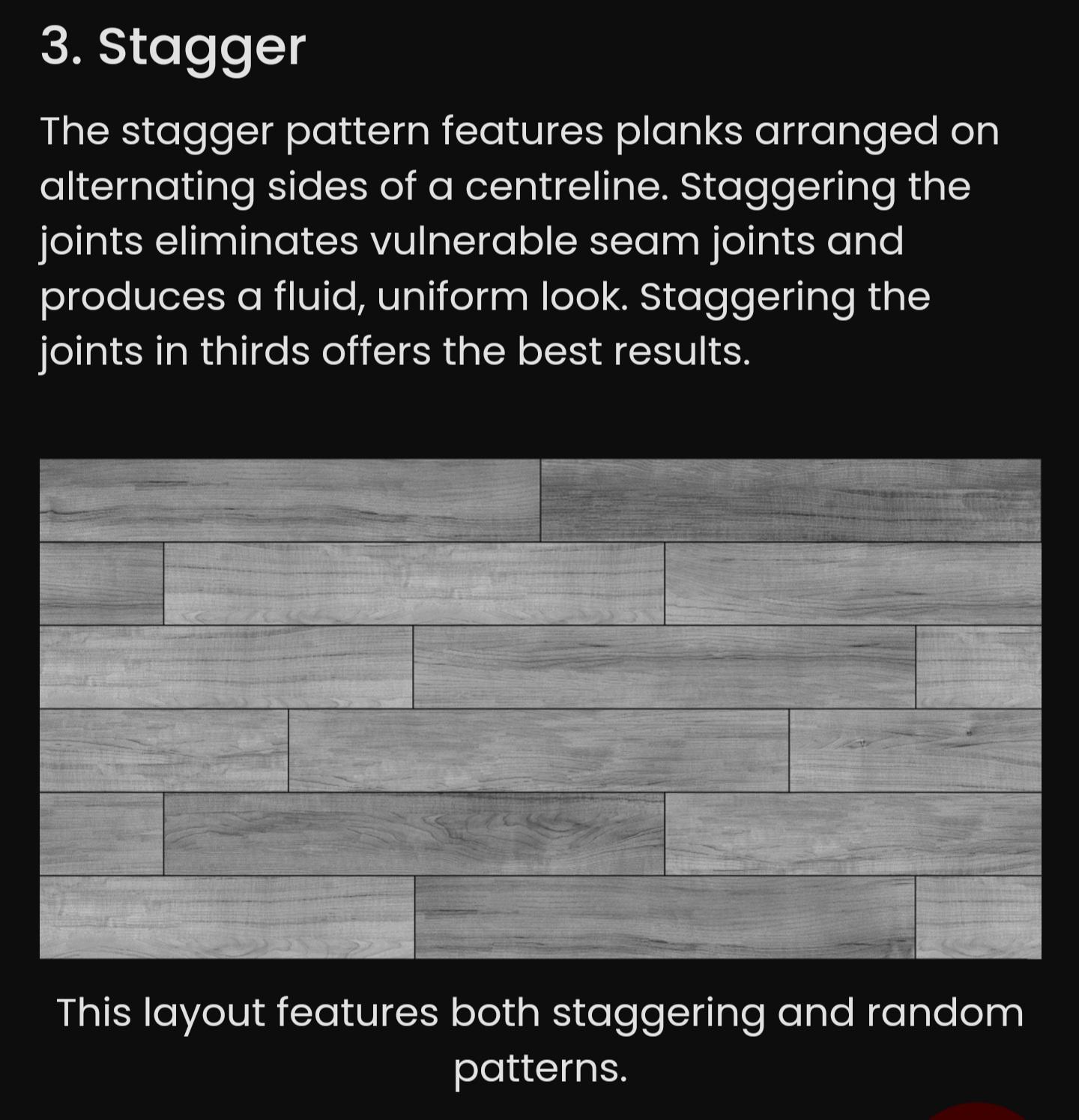 Would this be proper staggering of seams? About to lay kitchen. Any