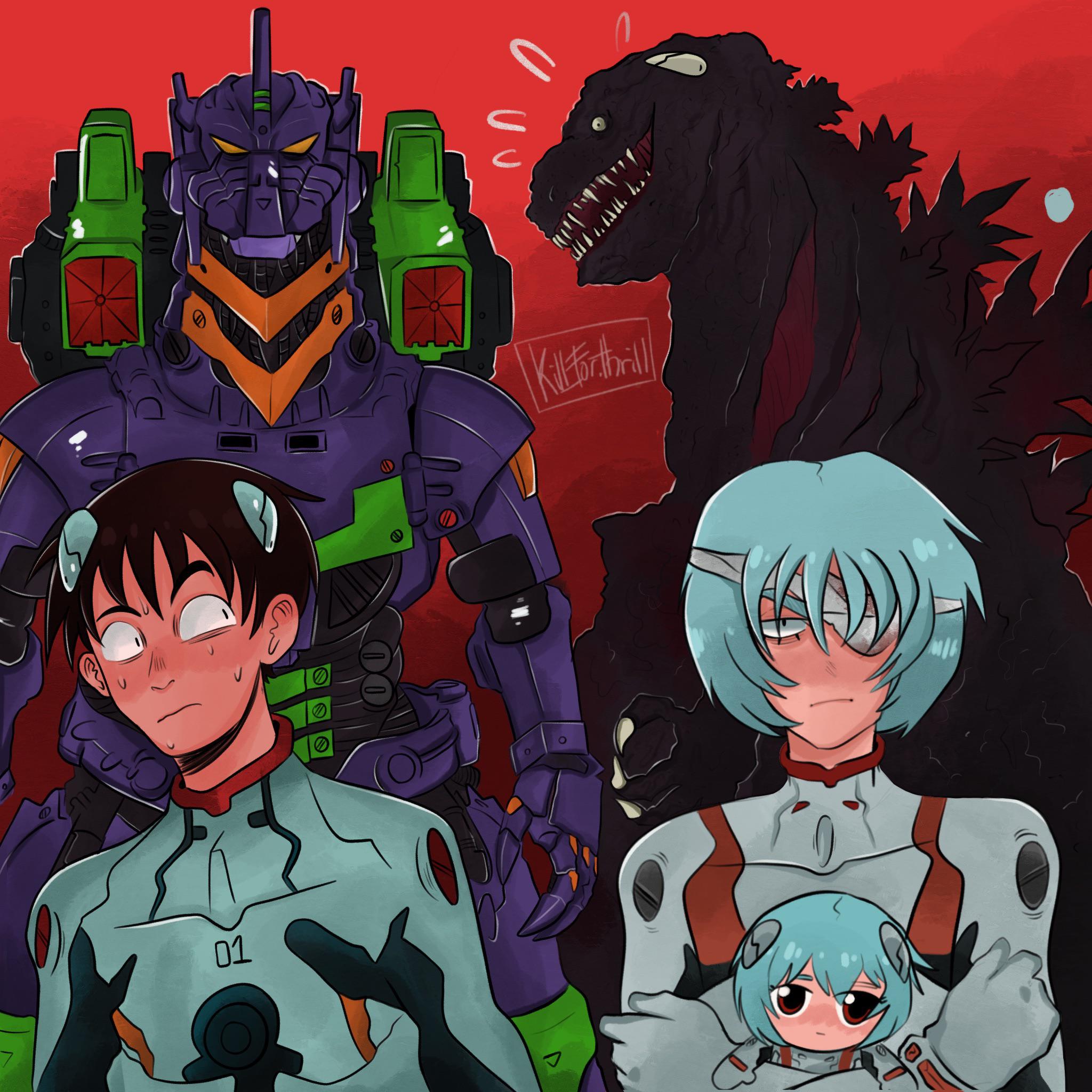 Godzilla X evangelion! Art by me kill_for.thrill , enjoy! r/evangelion