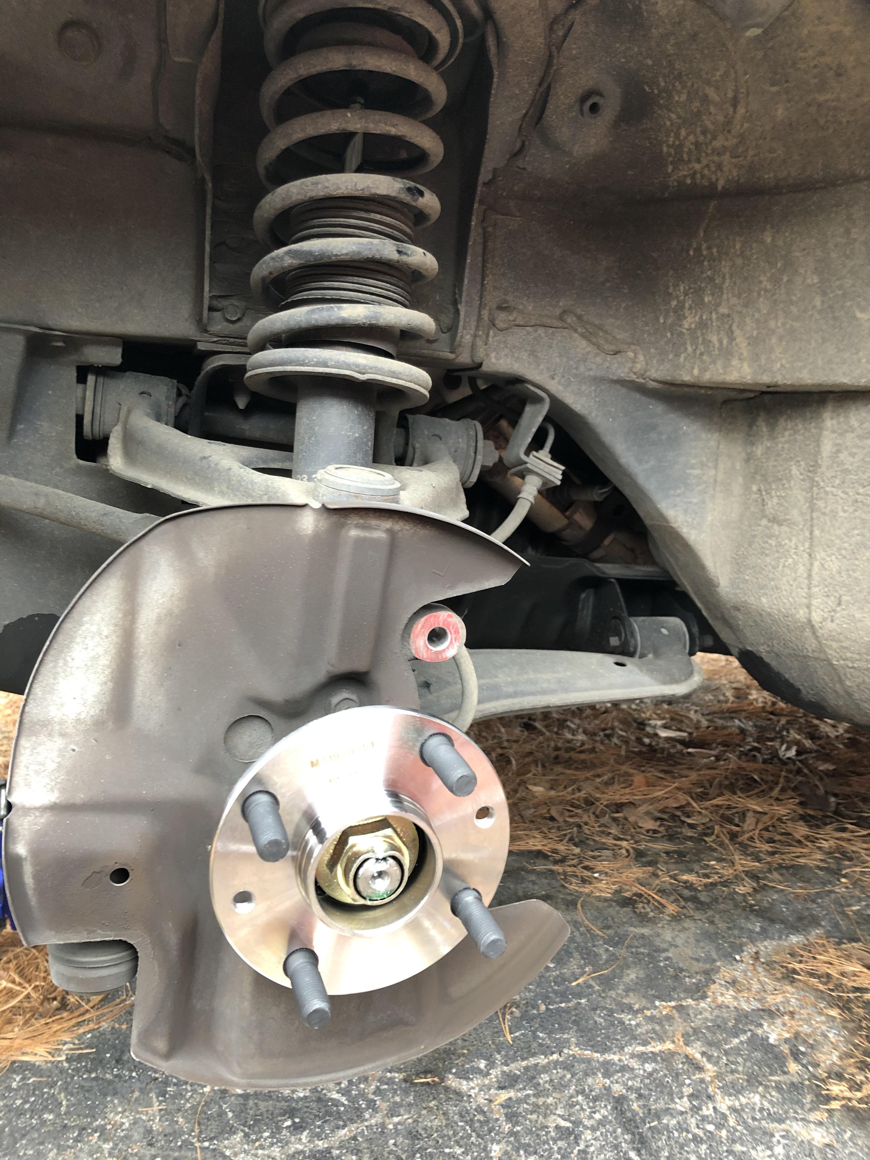 Fresh shiny wheel hub on my NA this weekend. No more front end clunks