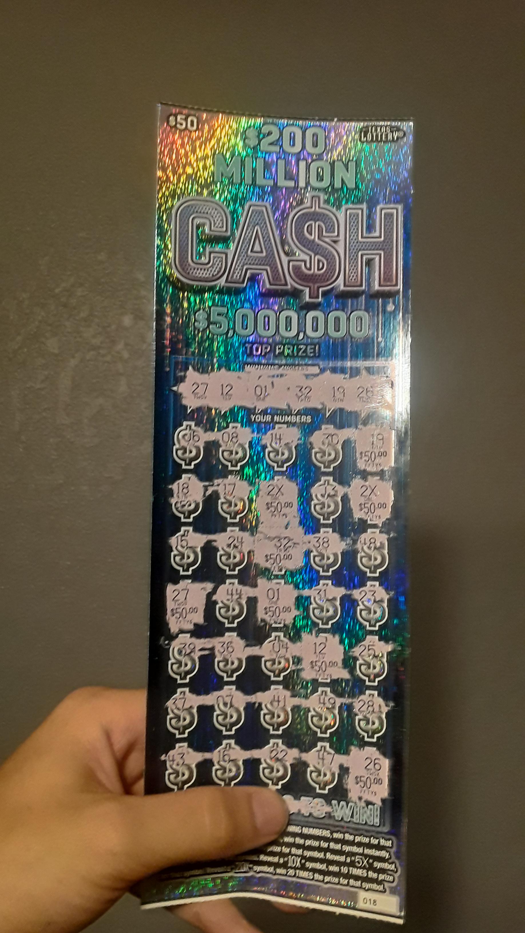 New 50 ticket here in Texas r/Lottery
