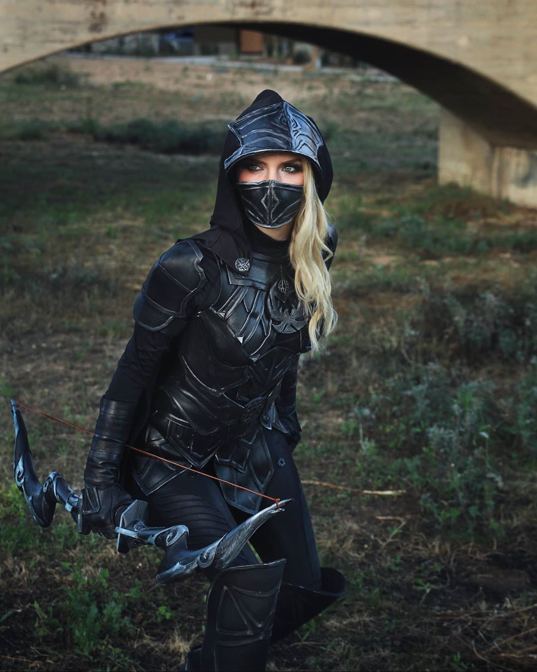 Kirstin from armoredheartcosplay Nightingale armor from The Elder Scrolls Skyrim cosplaygirls