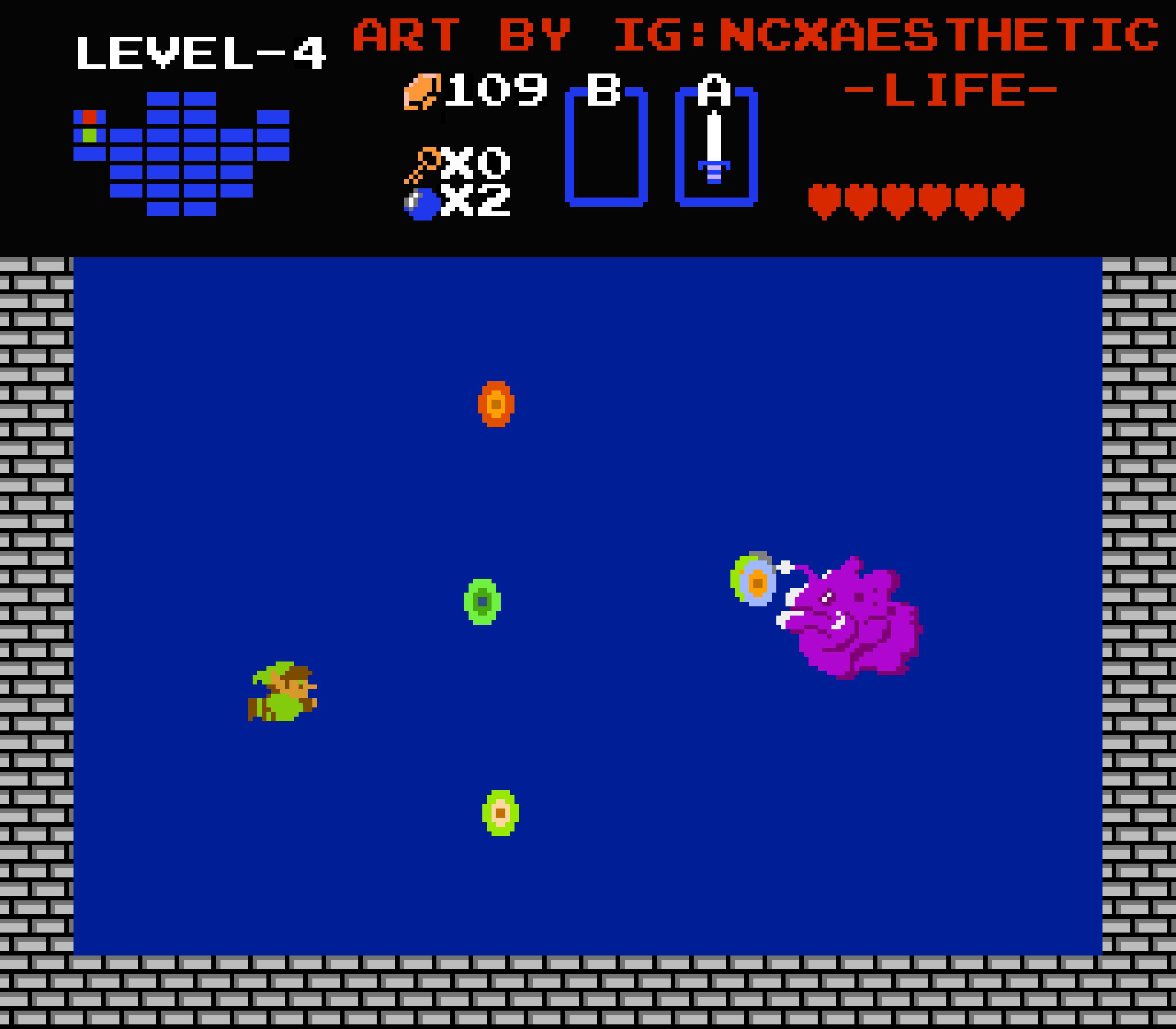 [LA] Link vs. Angler Fish (NES Style) r/zelda