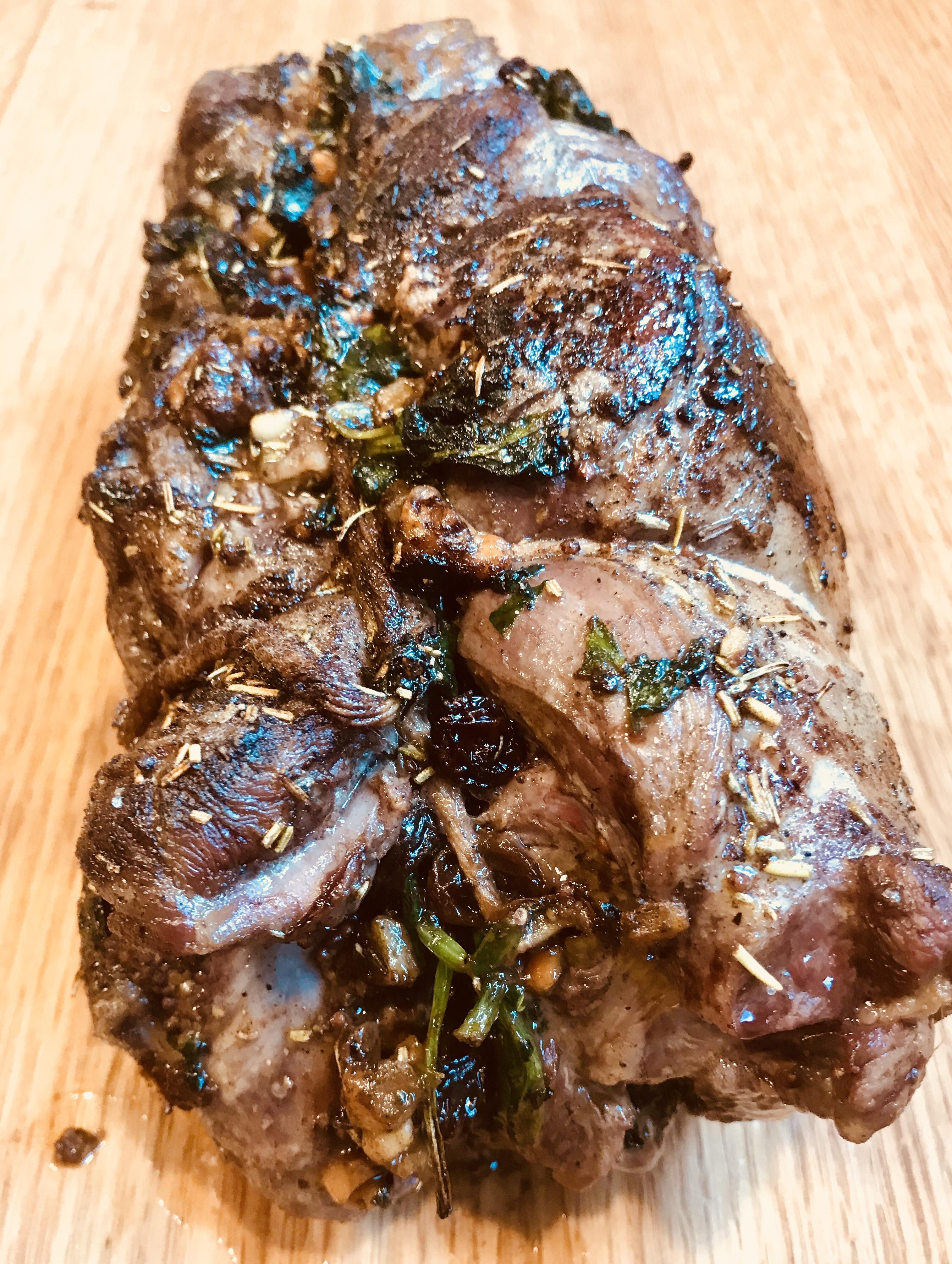 [Homemade] Spring Rolled Leg of Lamb r/food