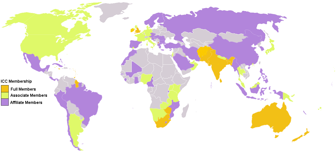 Countries where cricket is very popular and the countries are either