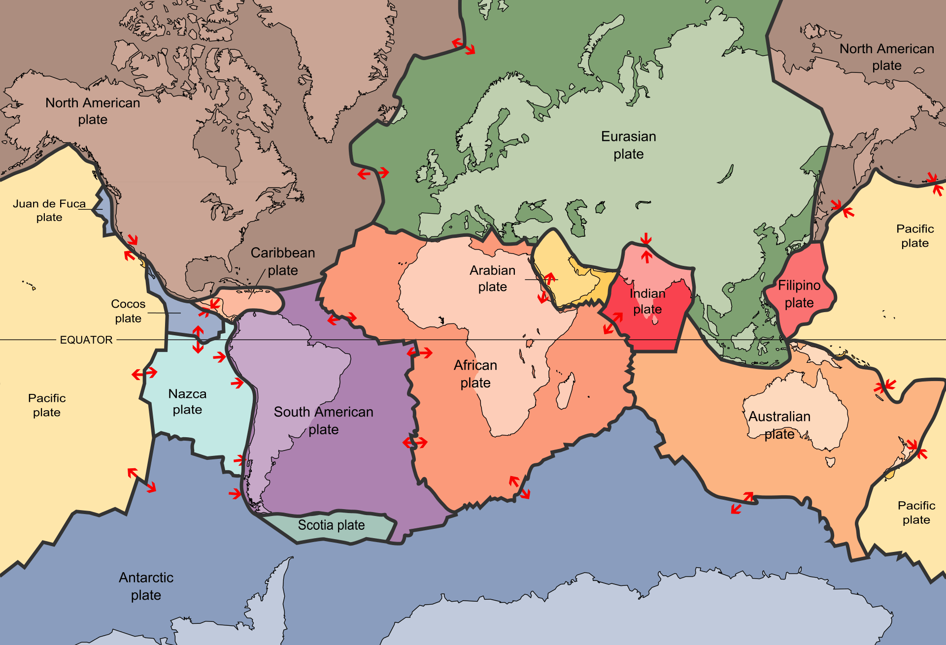 Tectonic plates r/MapPorn