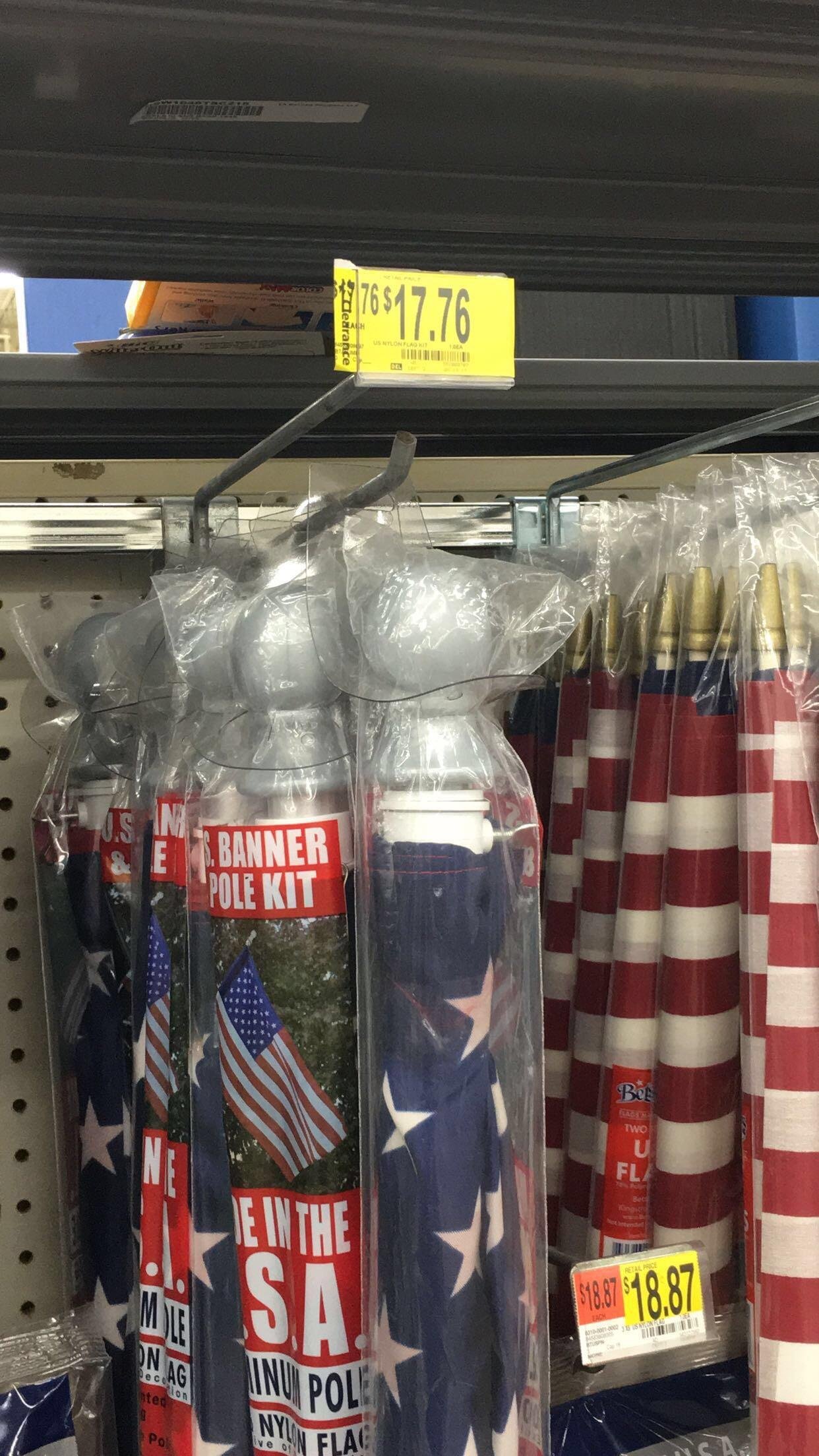 This flag at Walmart costs 17.76 (xpost r/mildlyinteresting MURICA