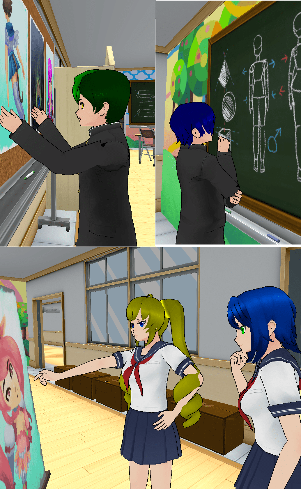 Art Club activity (With my OCs) r/yandere_simulator