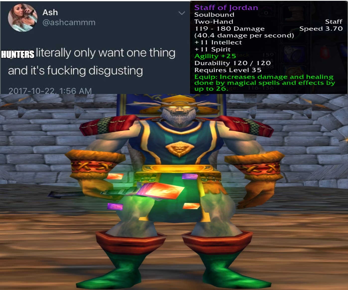 This is the ideal classic vanilla WoW Hunter. You may not like it, but