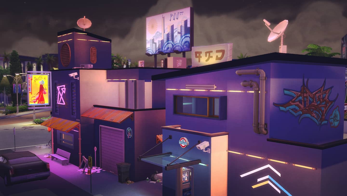 I made a Night City/Cyberpunk apartment building. Don't worry it