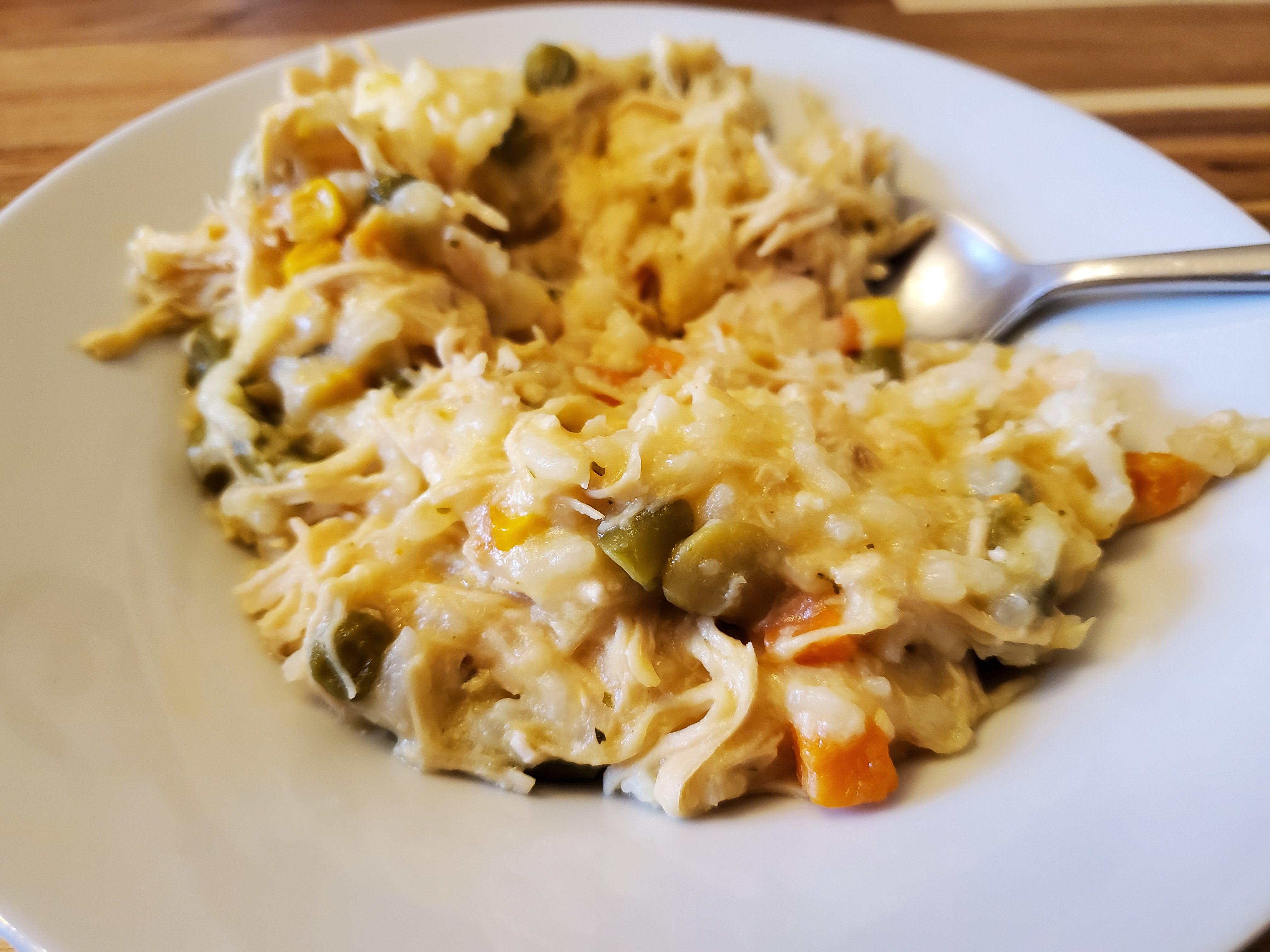 Slow cooker cheesy chicken and rice r/slowcooking