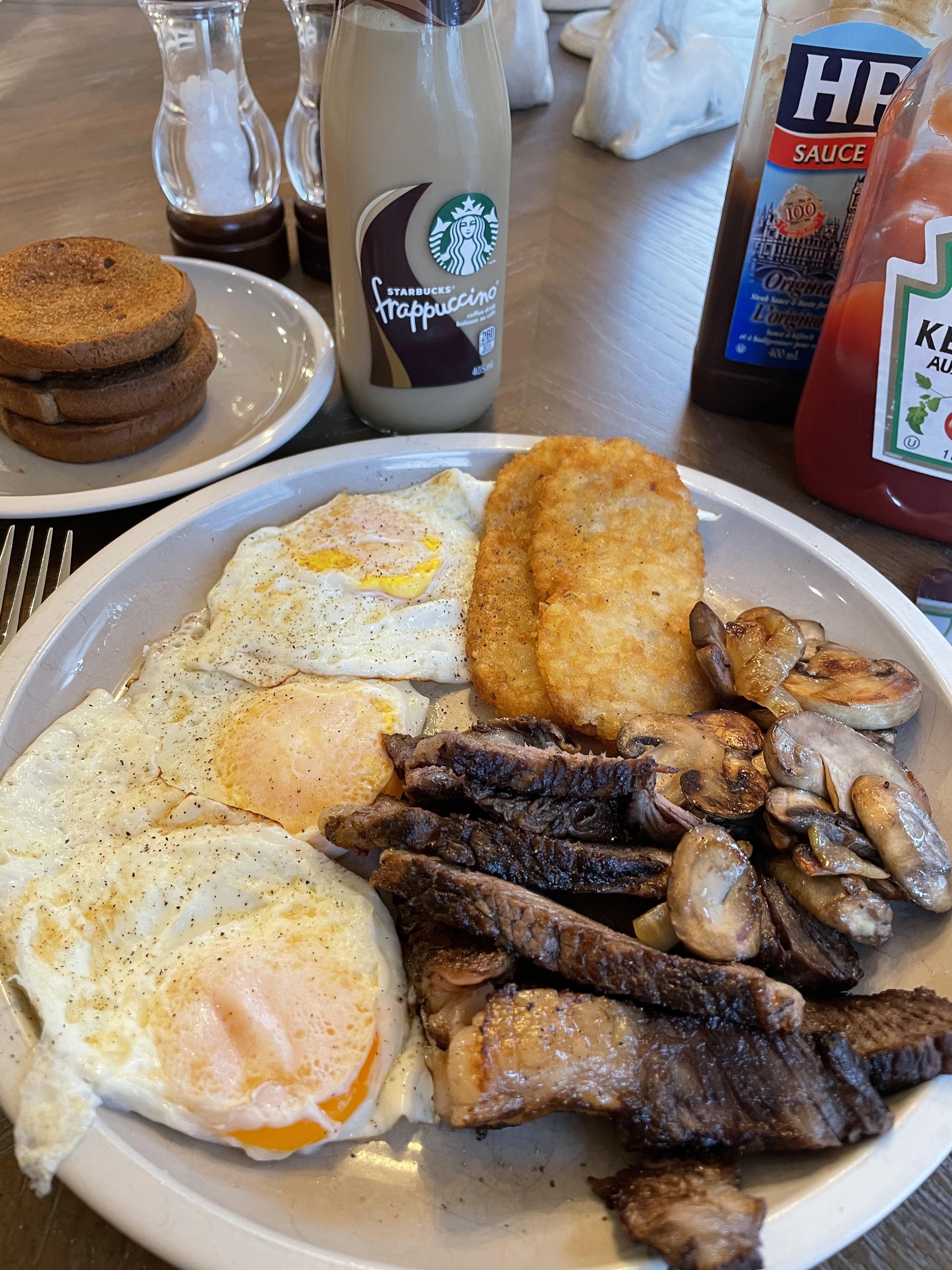 An epic ribeye steak provided leftovers for an equally epic breakfast