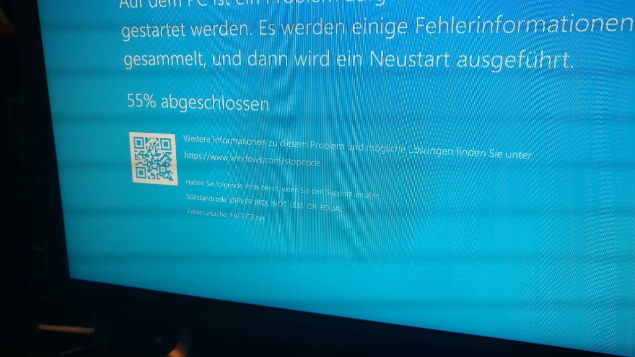 Faceit the cause for a bluescreen