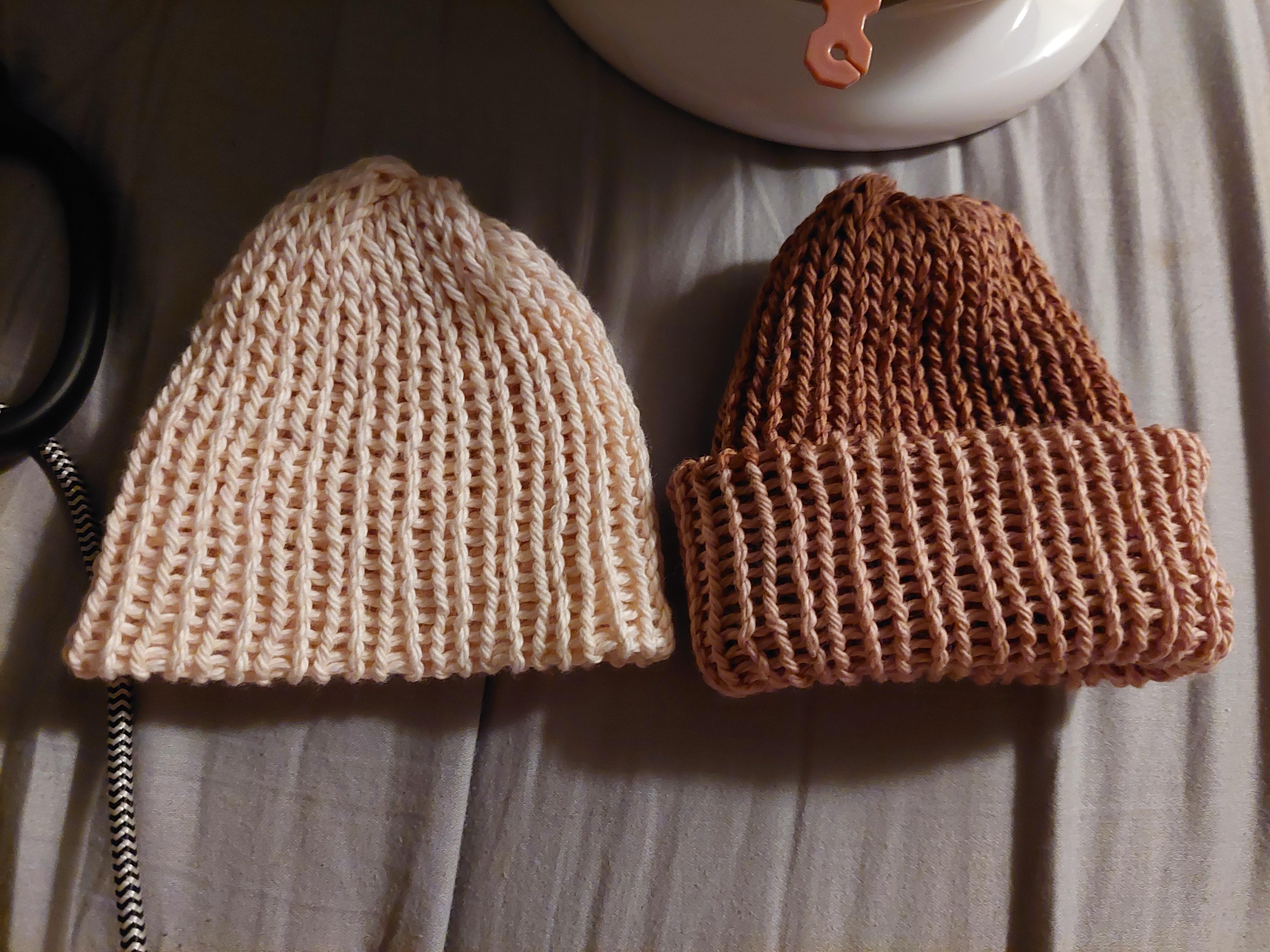 Scrap yarn NICU hats! r/knitting