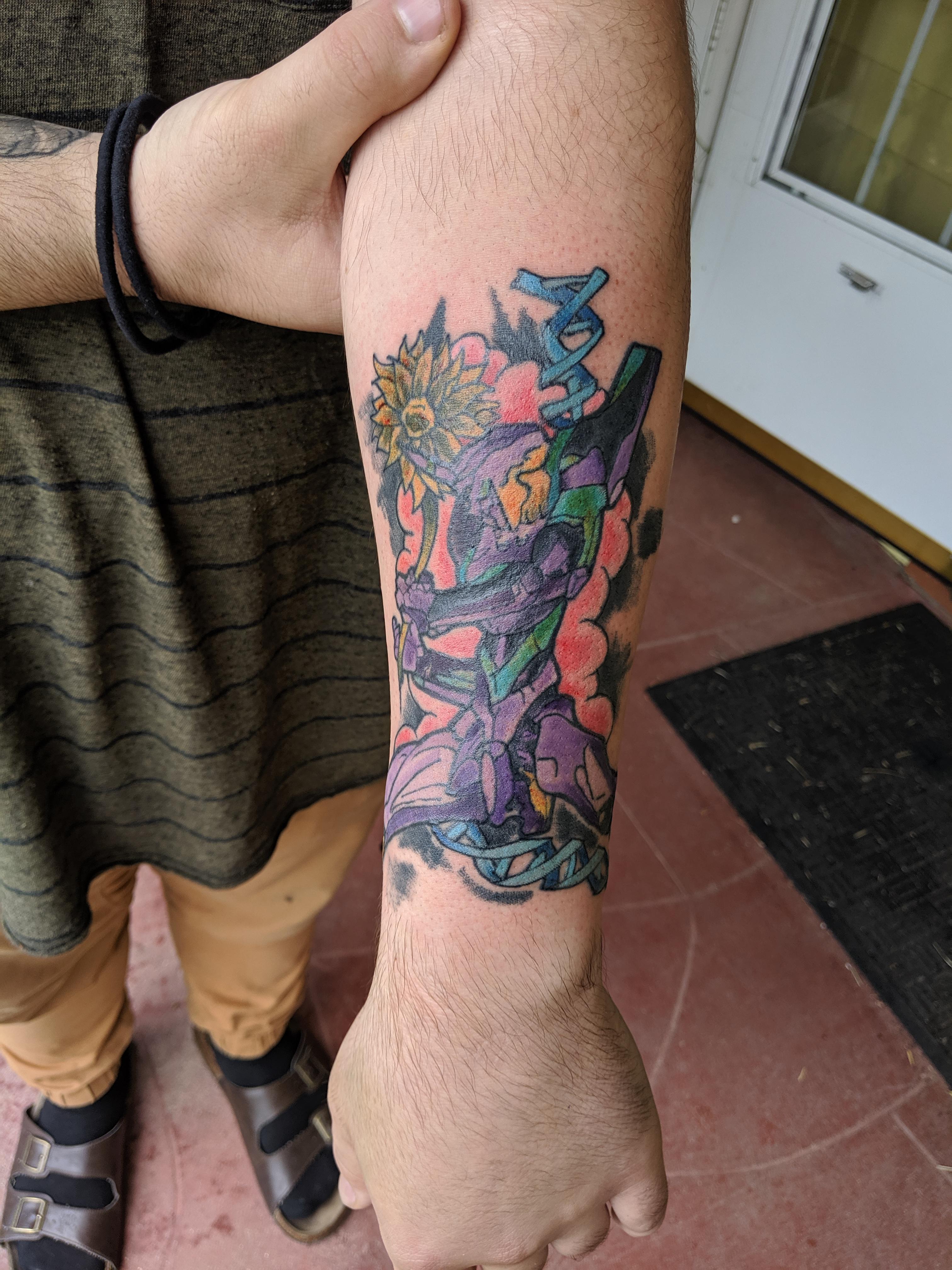 Just finished my Eva tattoo! evangelion