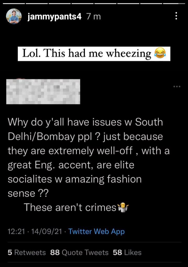 Query about on of Jammy's SHADY instagram stories What does it mean