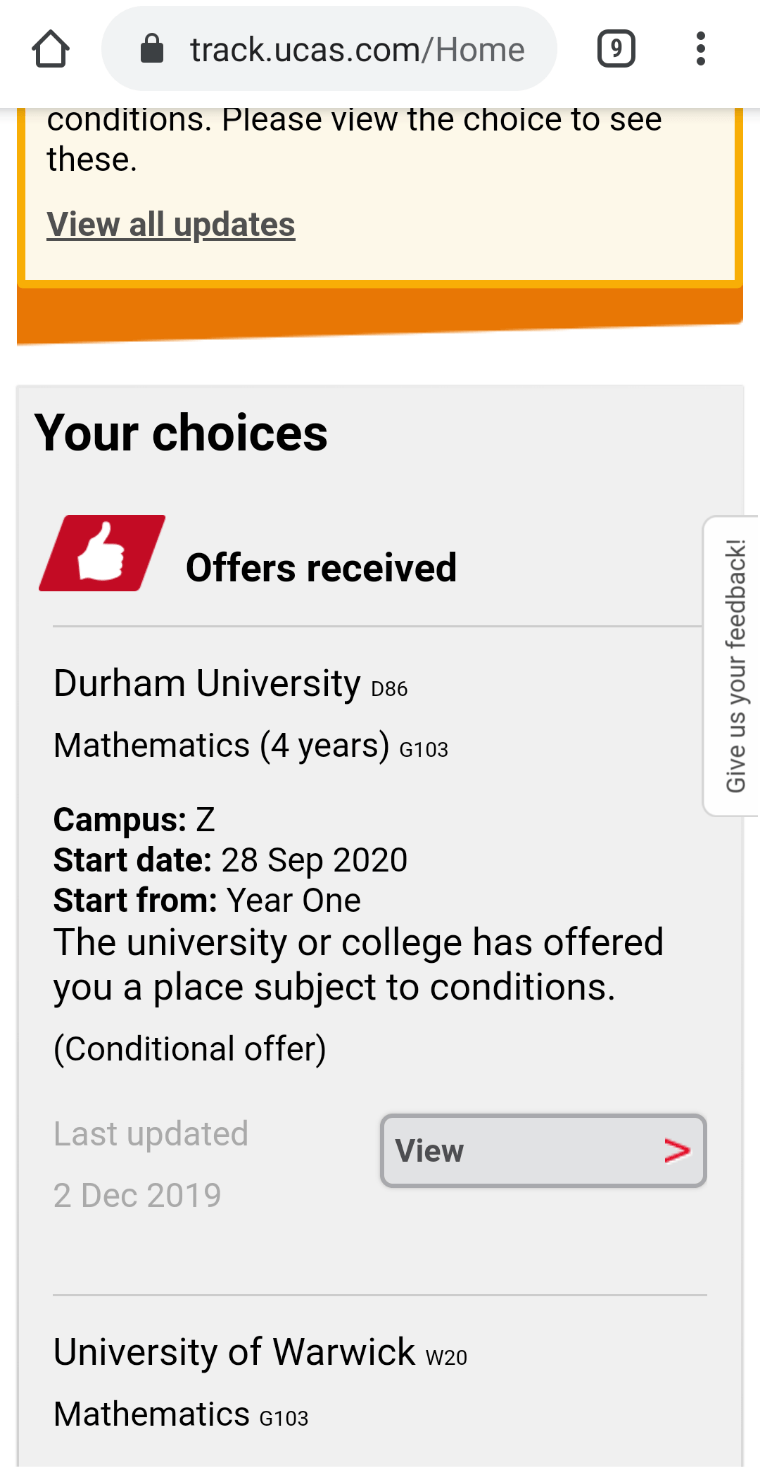 Durham gave me an offer!!! 4th🍞!! r/6thForm