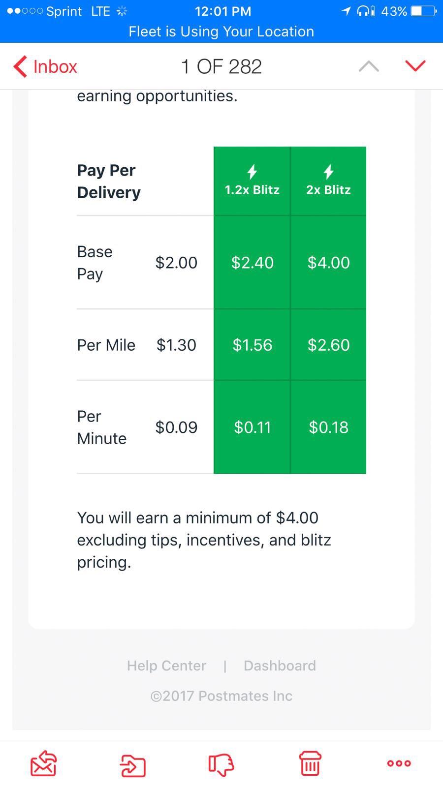 What about new postmates fare? r/PostmatesCouriers