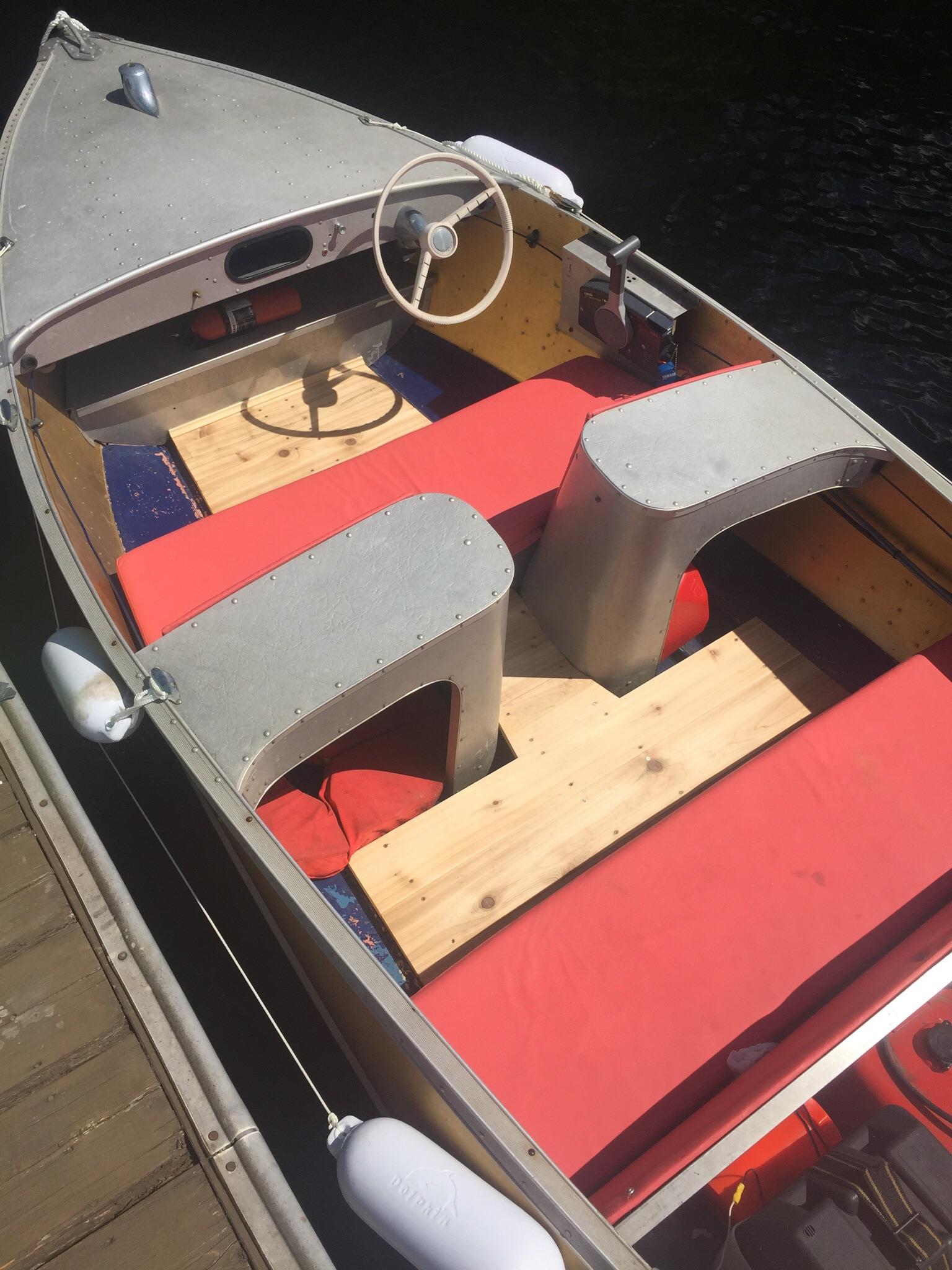 Made some runners for my 1950s tin boat to keep my feet from turning
