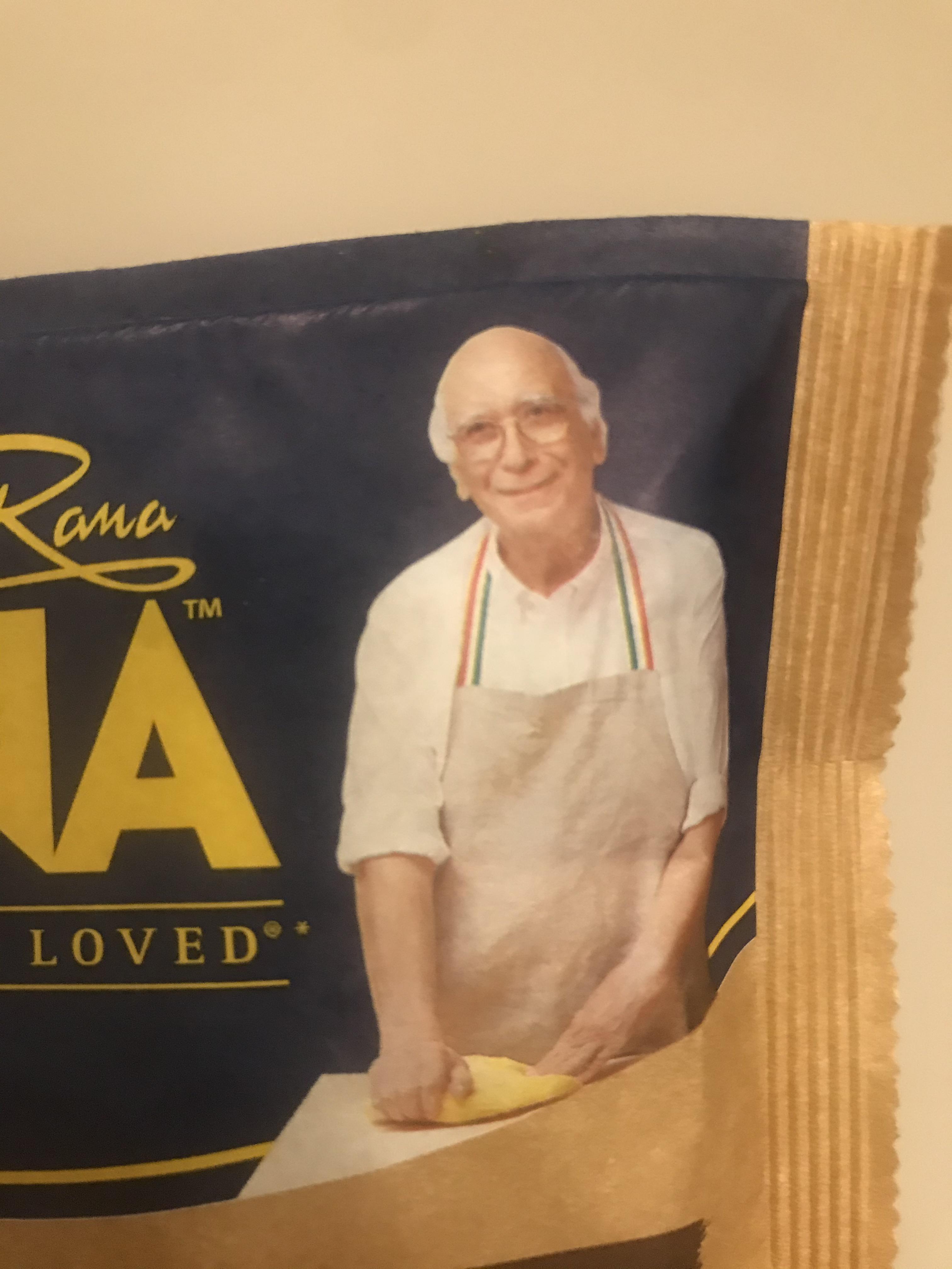The guy on my noodle package looks like Larry David