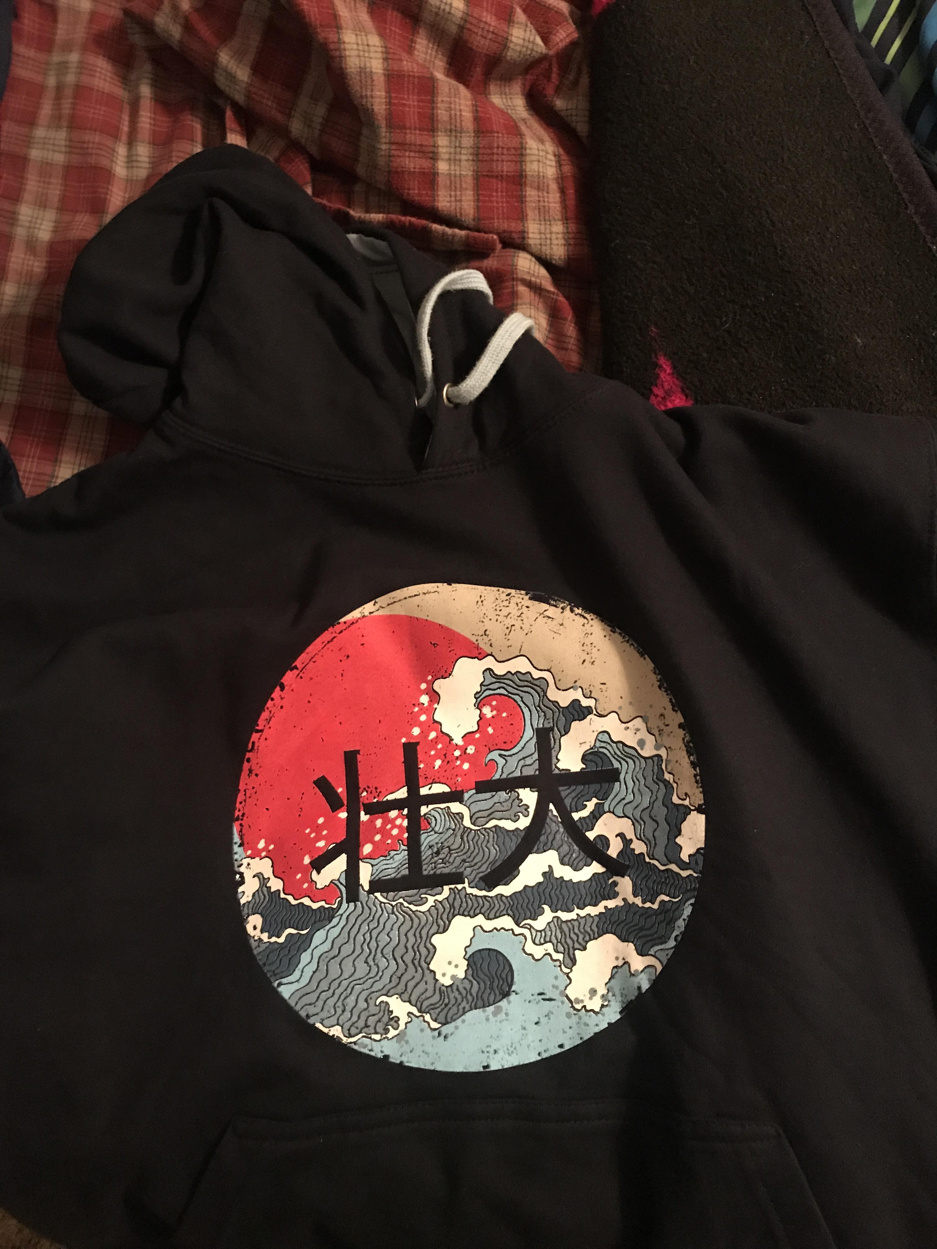 [ Japanese? > English] What does this mean? The brand of hoodie is