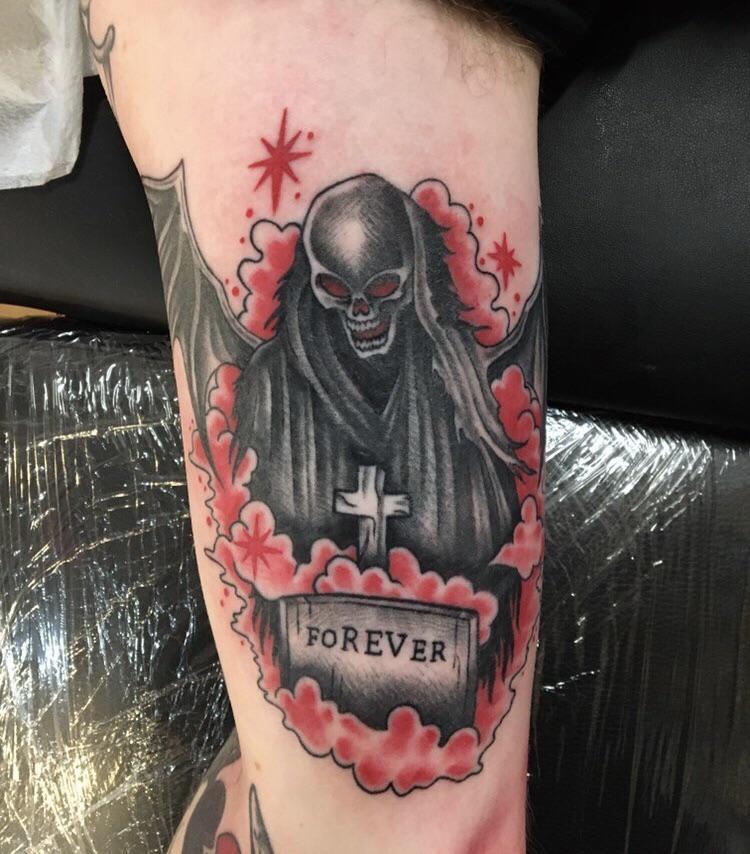 Top more than 61 black grey and red tattoo best in.cdgdbentre