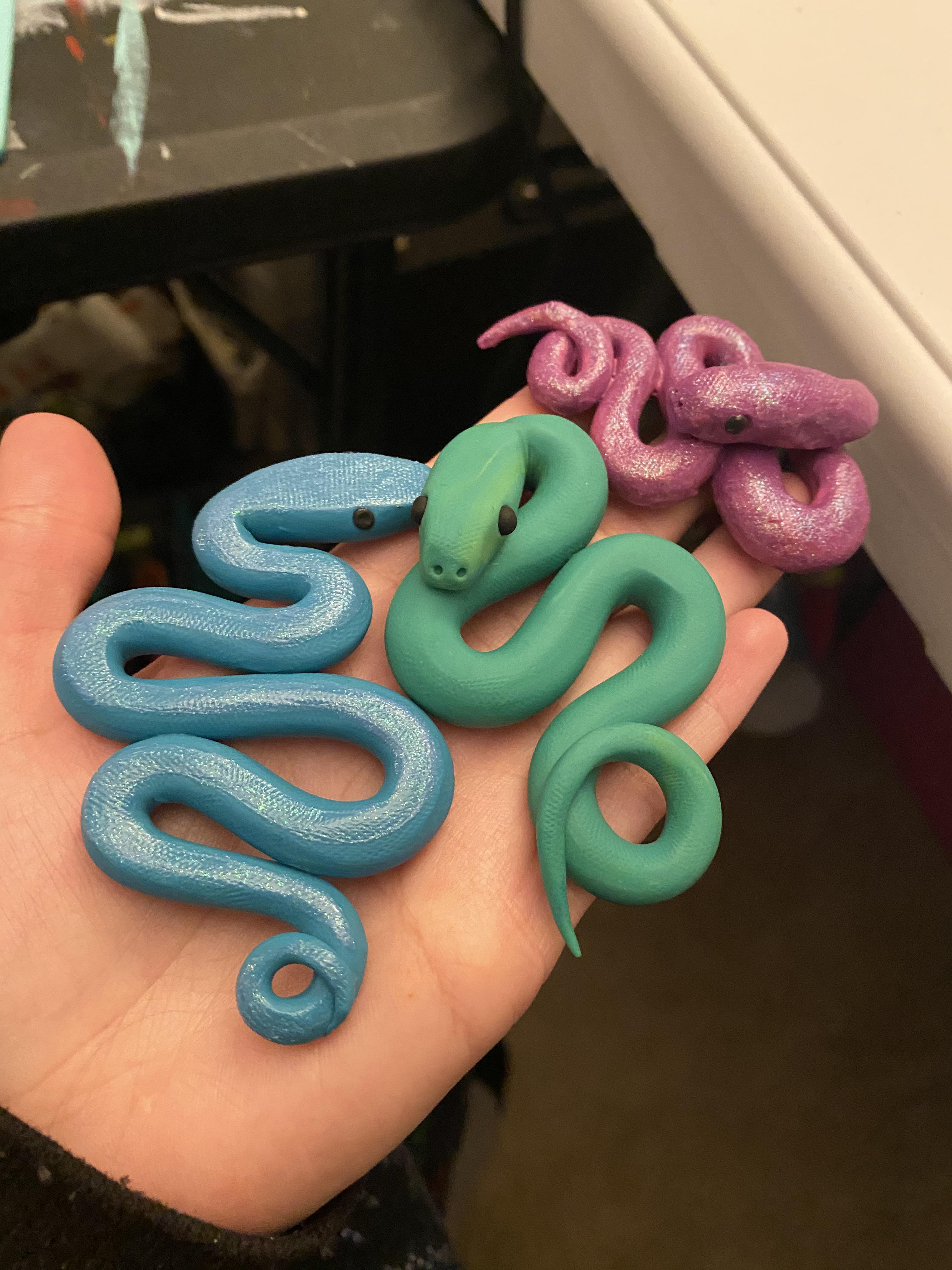 Colorful Snake Polymer Clay Art & Collectibles Sculpture