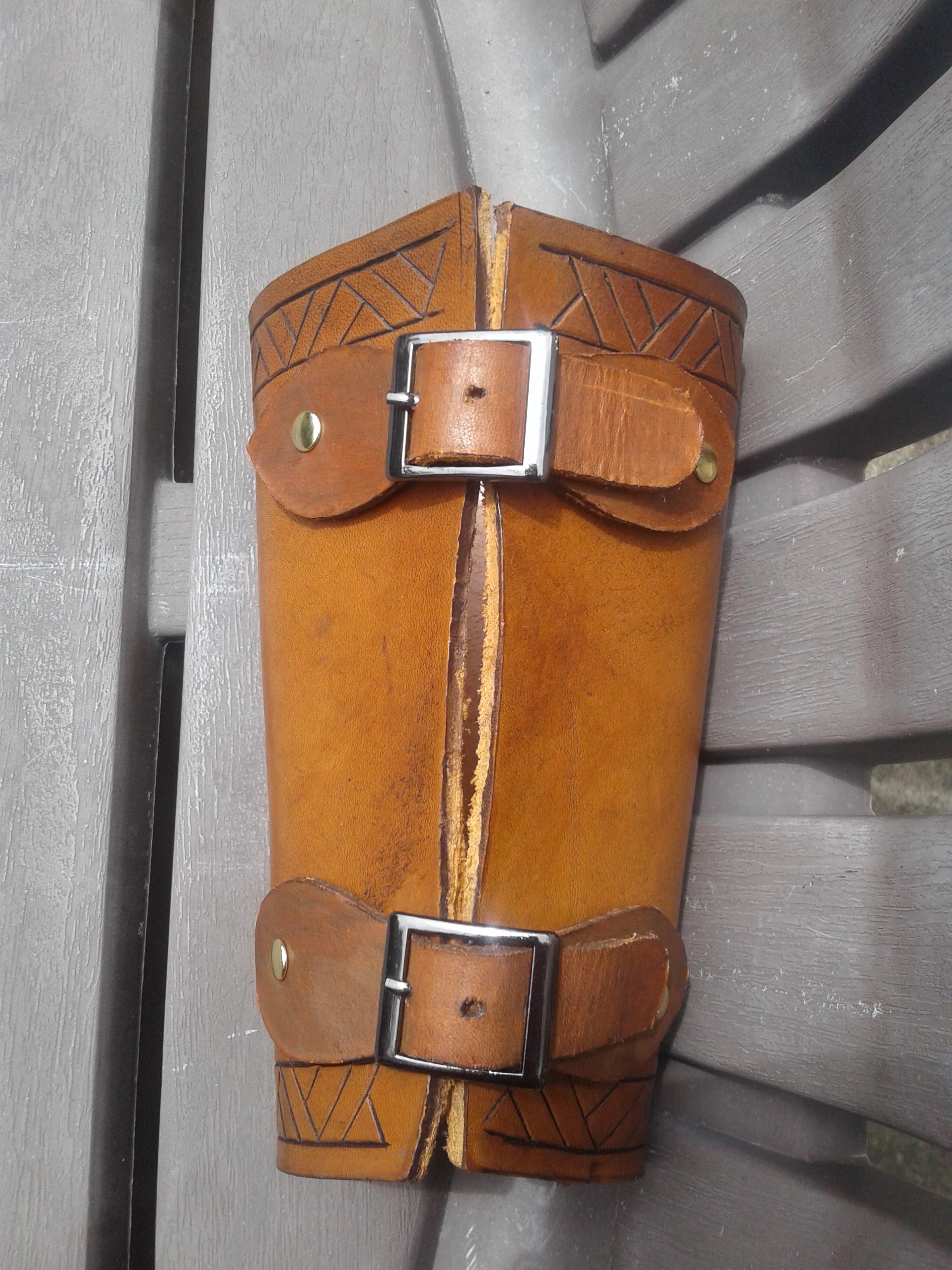 Backside of the bracers I made to show the fastening system. r