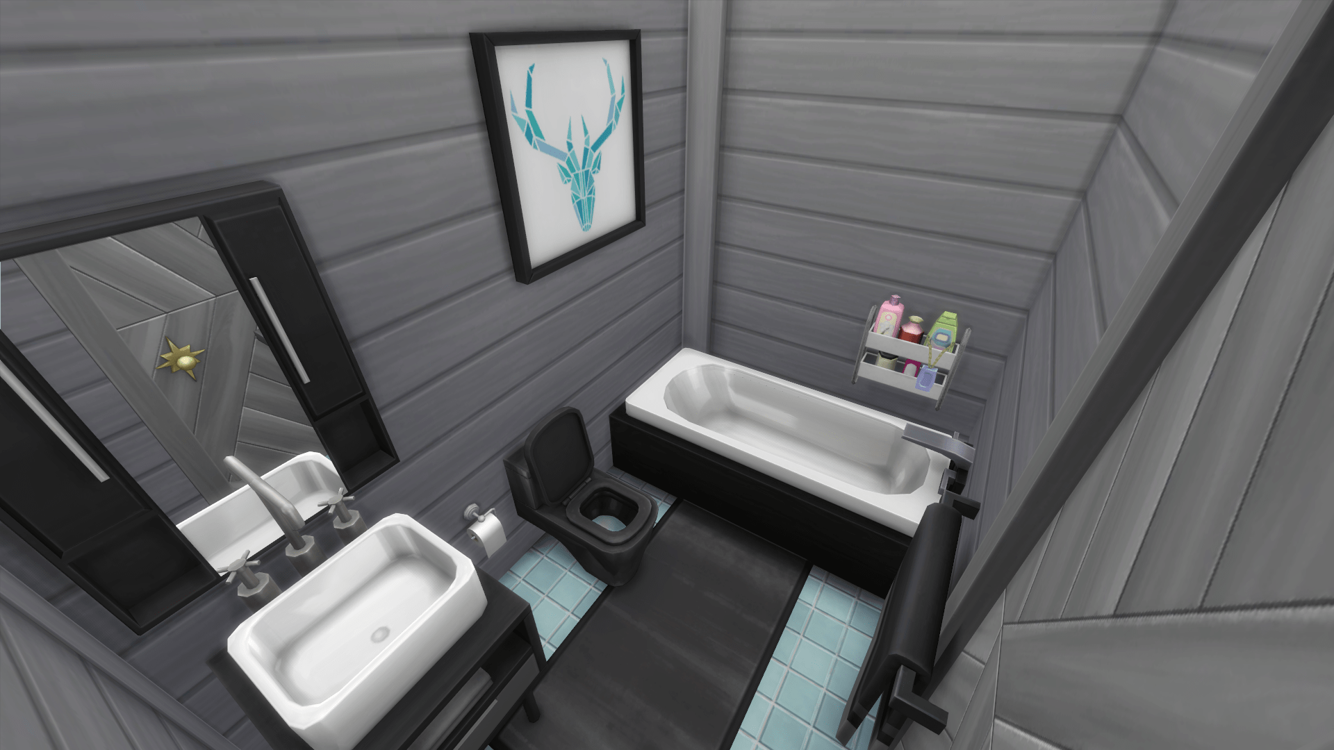 2x3 Tiny Living Bathroom r/Sims4
