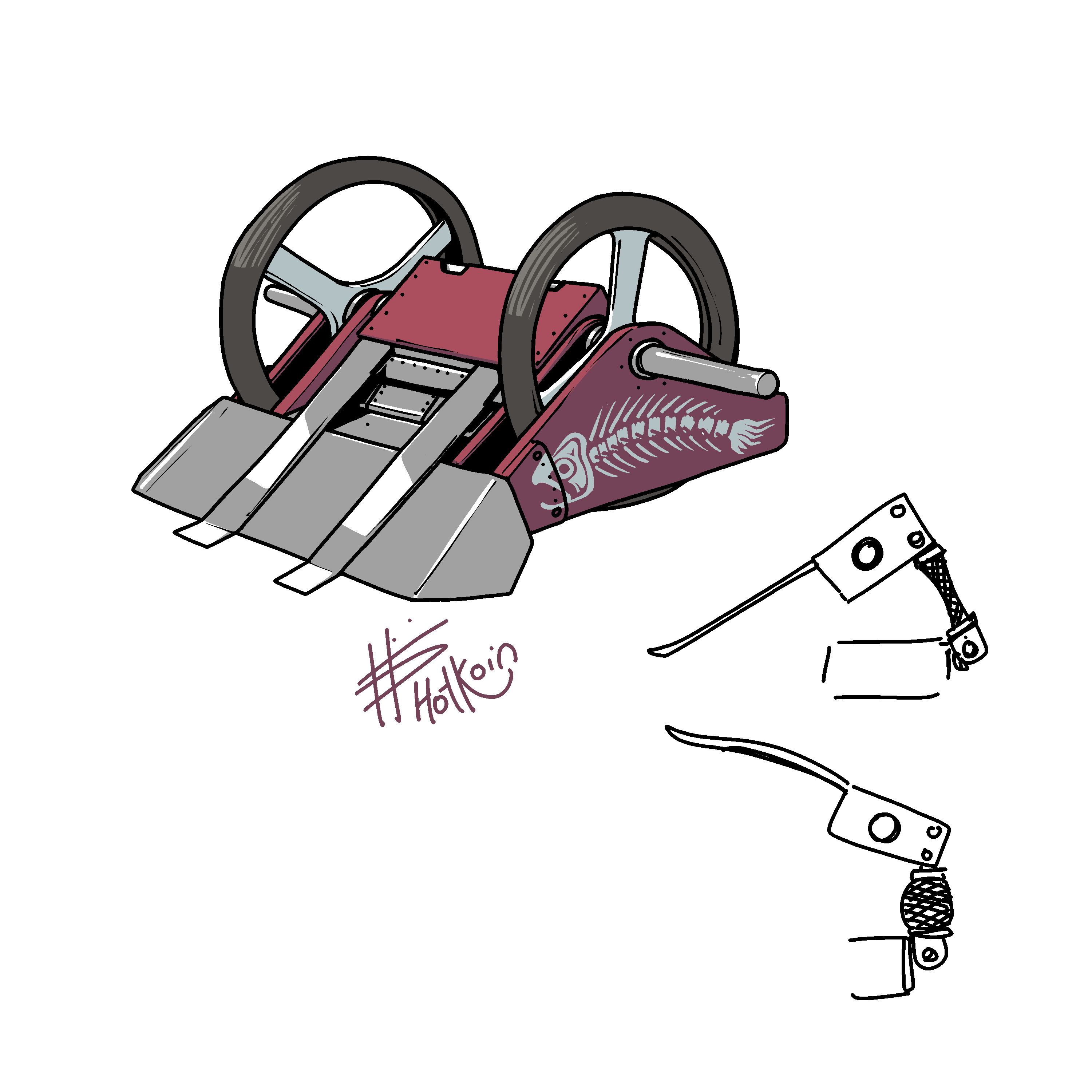 Pneumatic muscle flipper r/battlebots