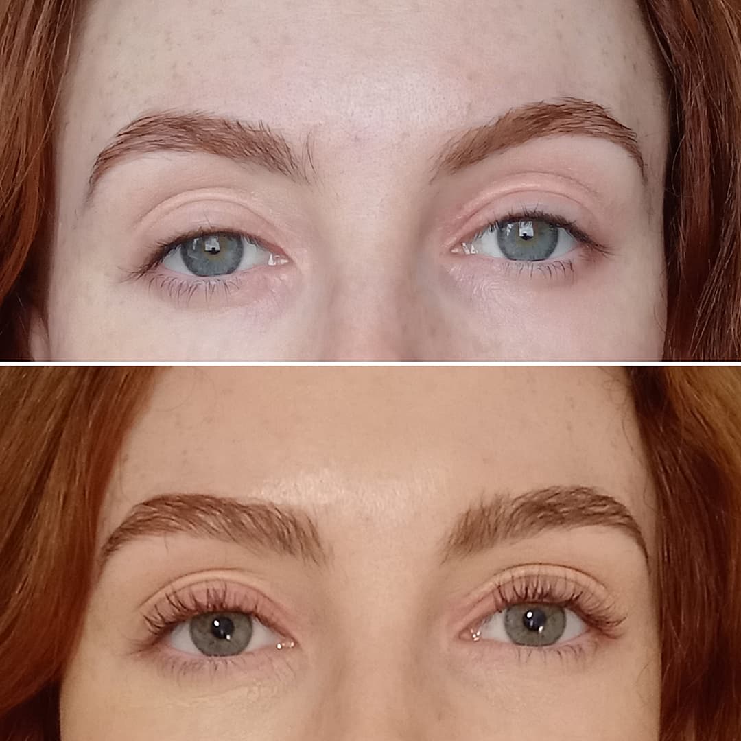 Stoked at the results of my at home lash lift! Really amazed at how