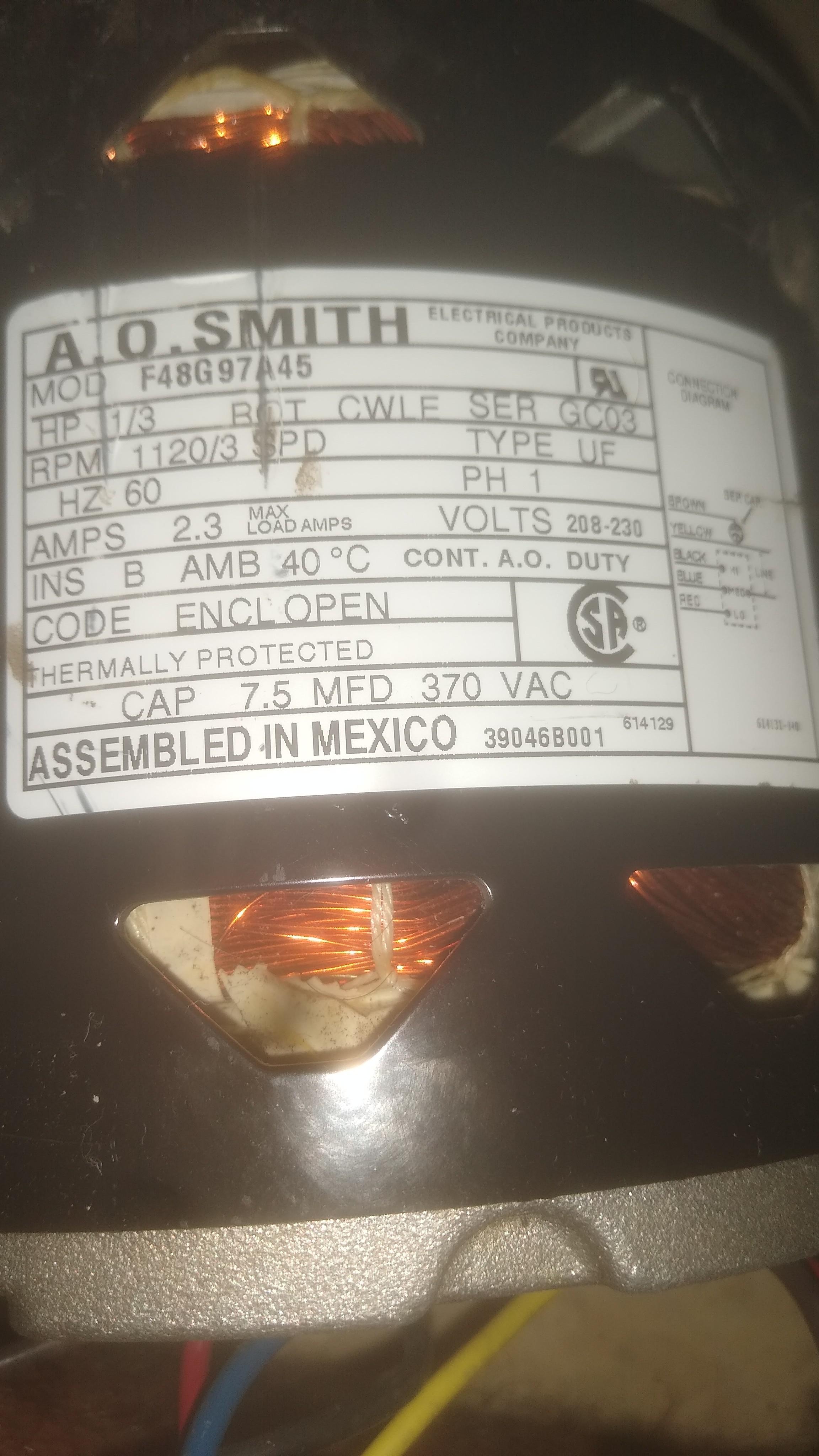 So I am replacing the blower motor in my ac . my question is regarding